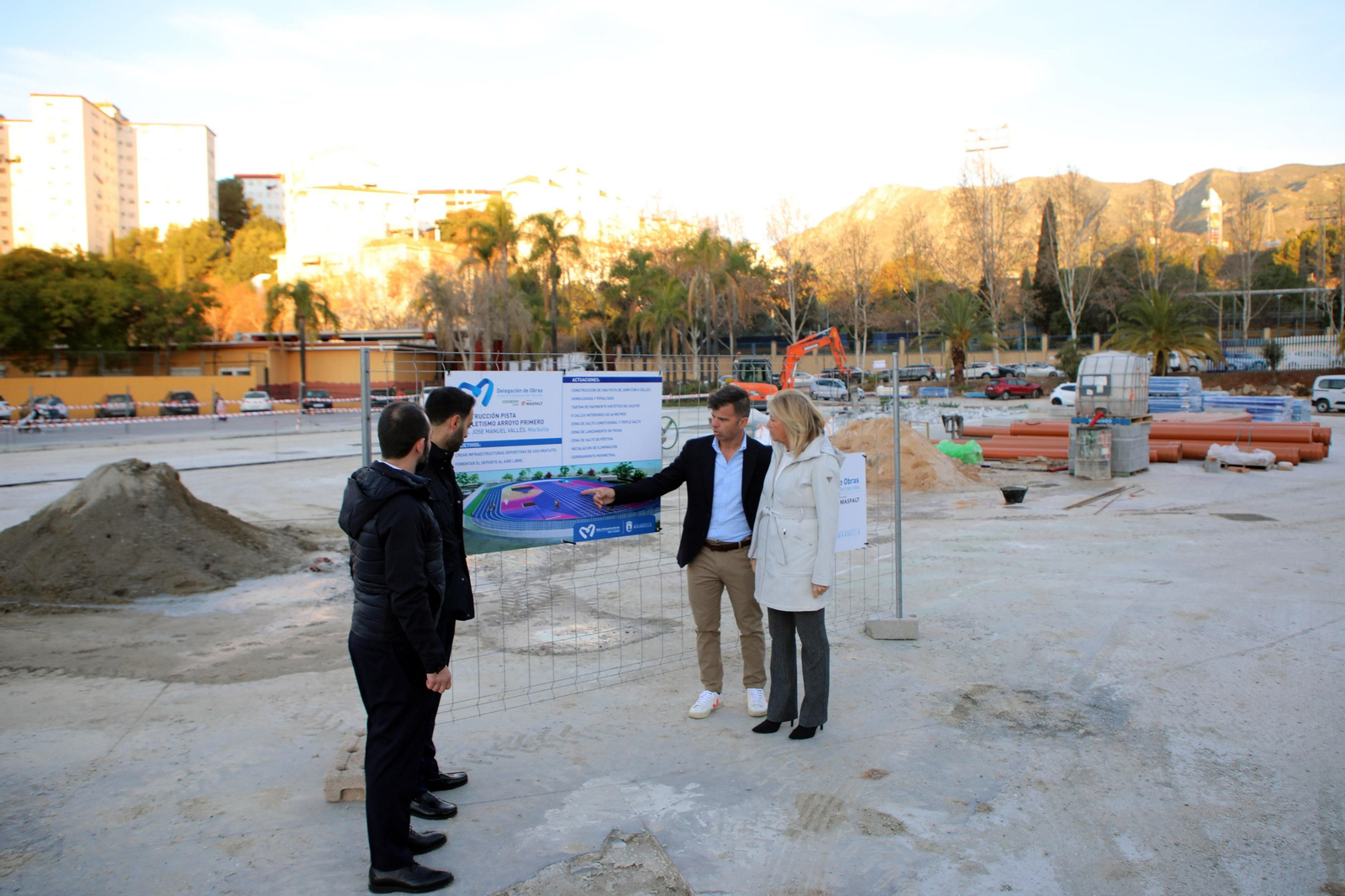 La visita institucional a los trabajos.