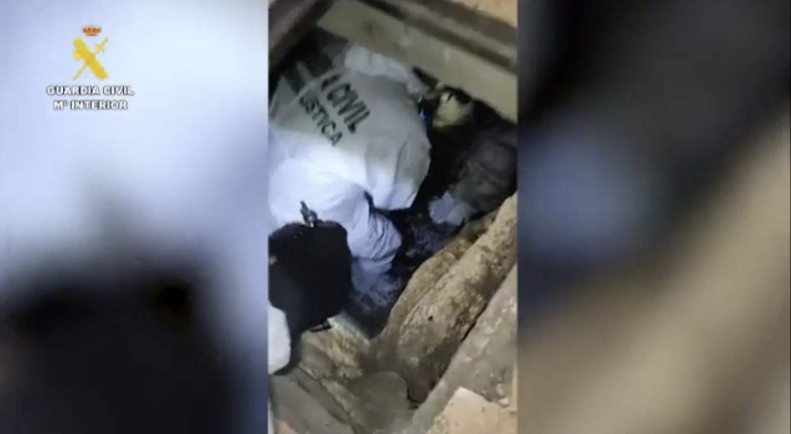 Imágenes del interior del zulo