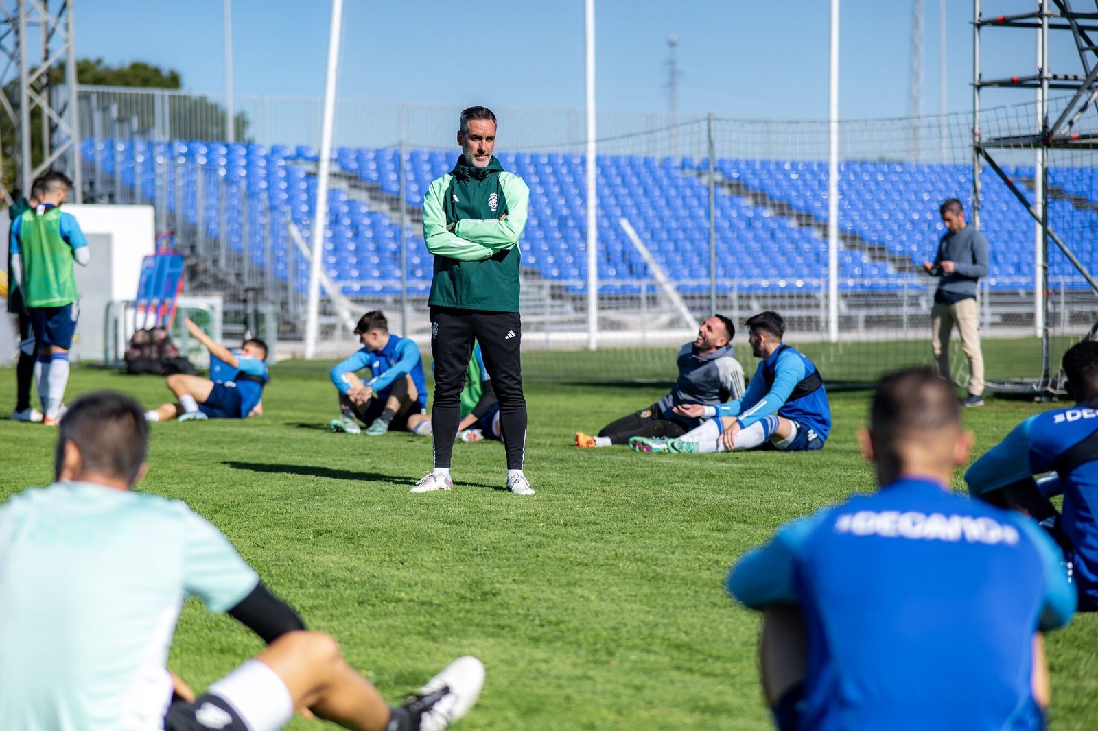 Abel Gómez durante un entrenamiento en la Ciudad Deportiva.