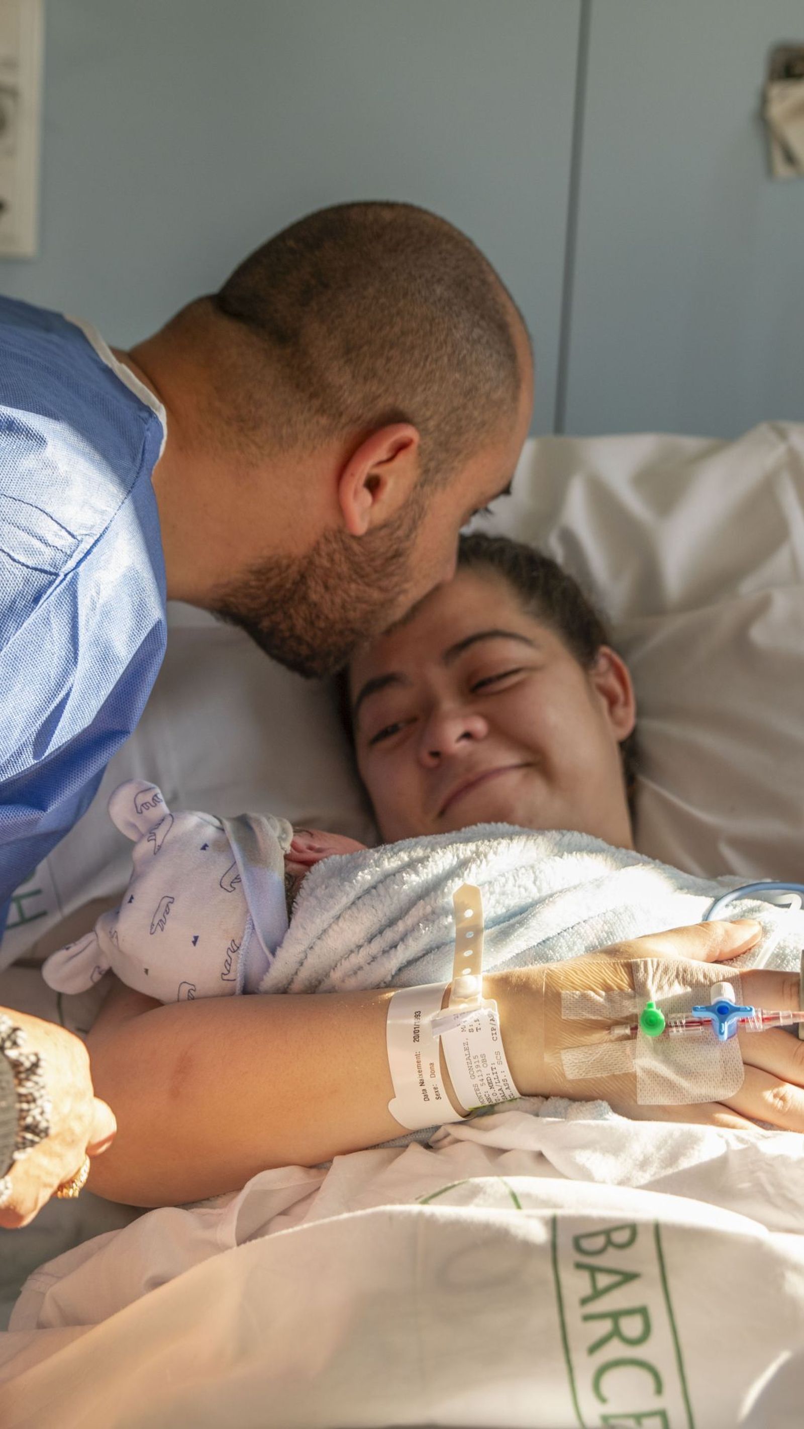 La familia, tras el nacimiento de Manuel.