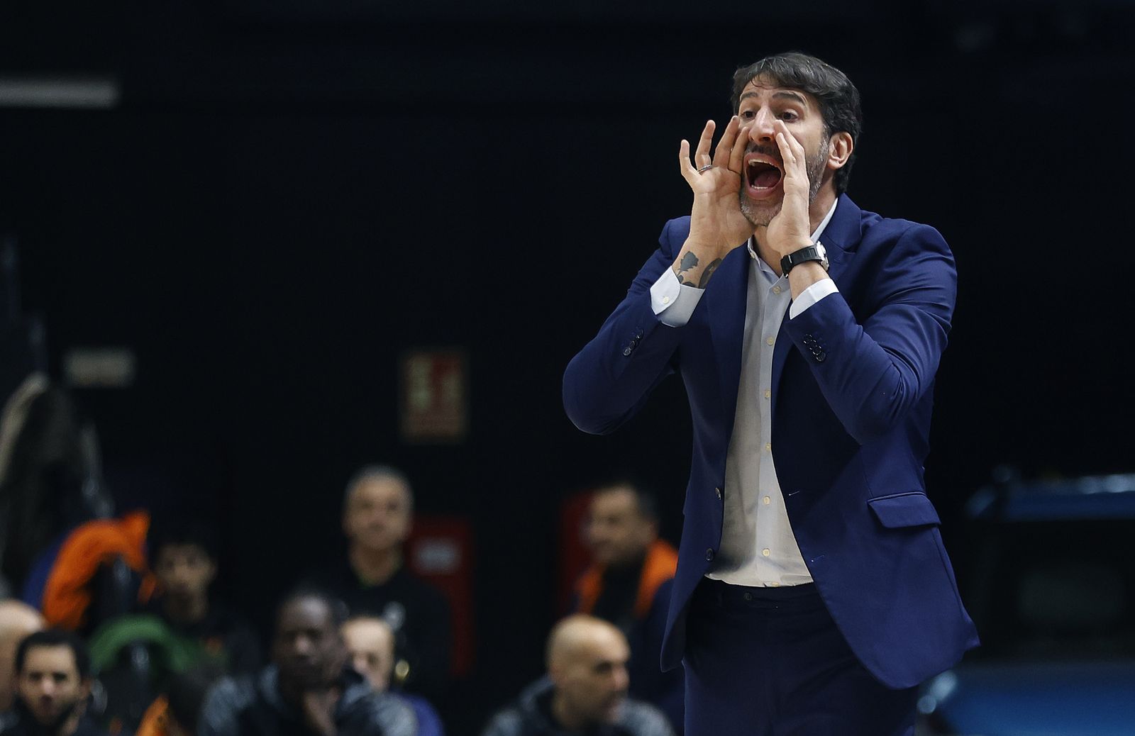 Mumbrú, durante el Valencia Basket-Unicaja
