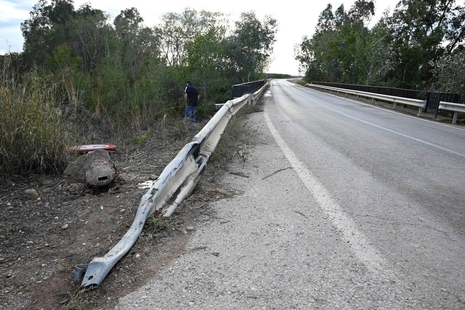Lugar del accidente en la carretera A-3051.