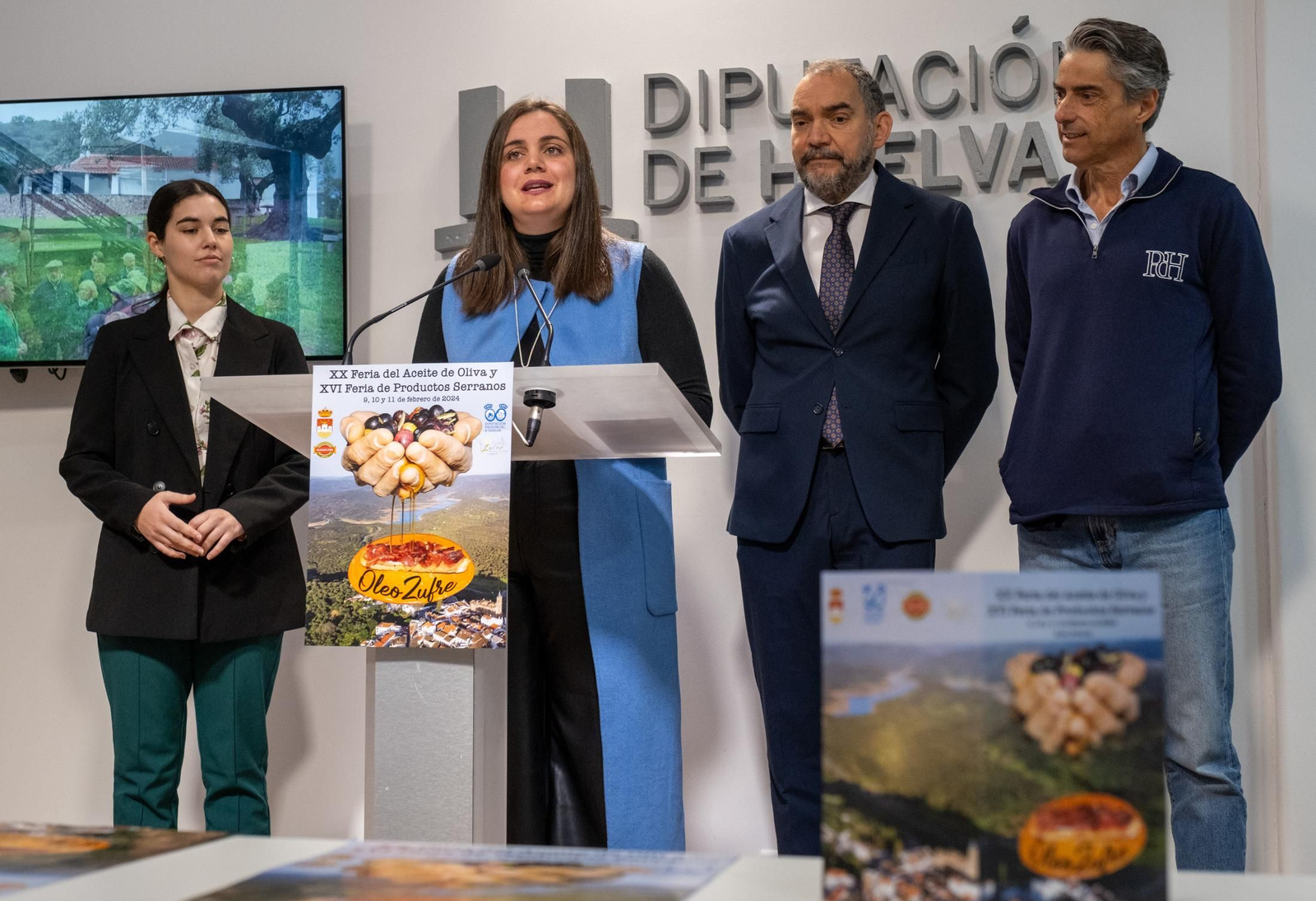 Presentación de la feria 'Oleozufre 2024' este viernes en la sede de la Diputación de Huelva.