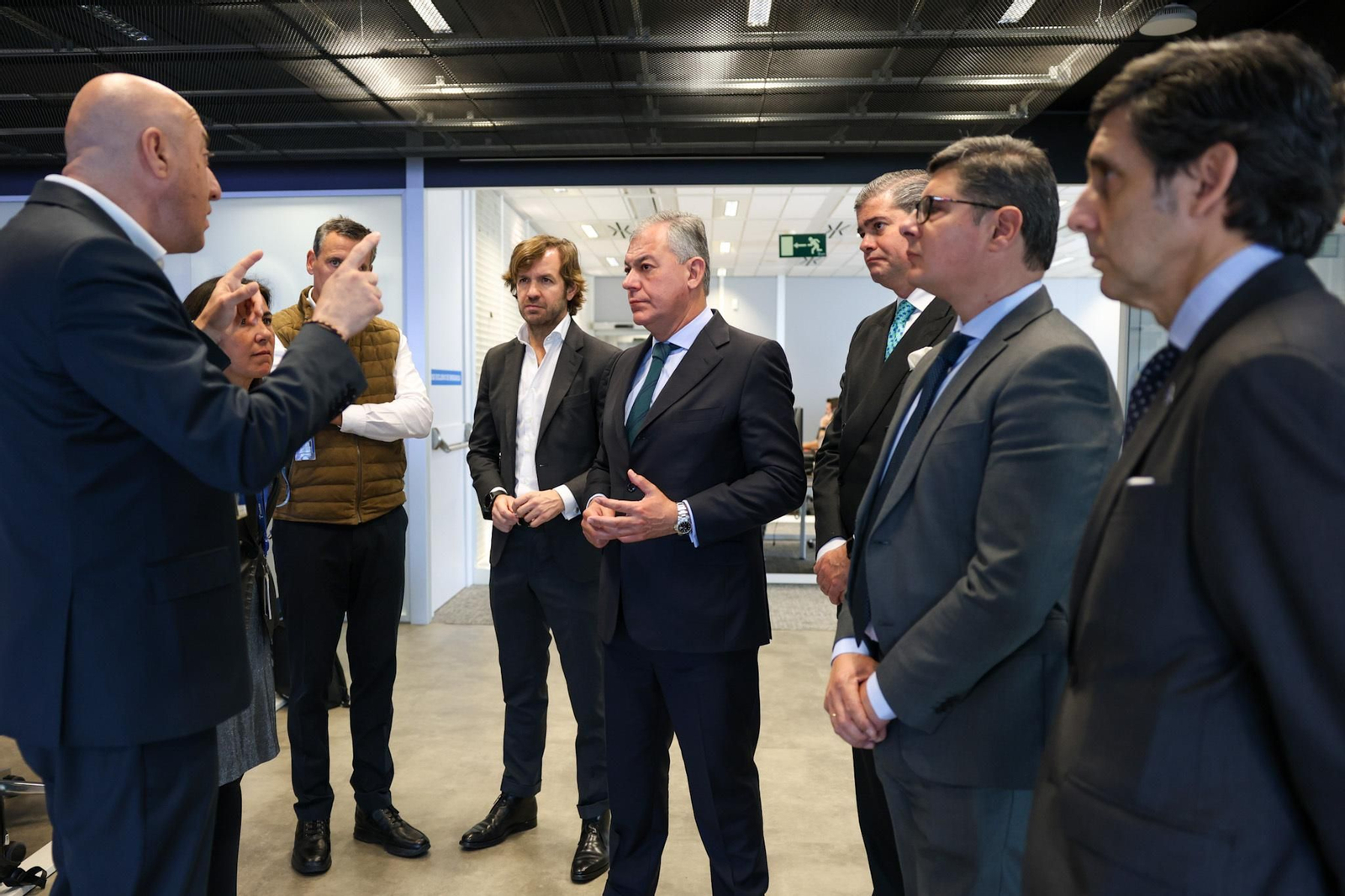 Un momento del encuentro mantenido en la sede central de Telefónica.