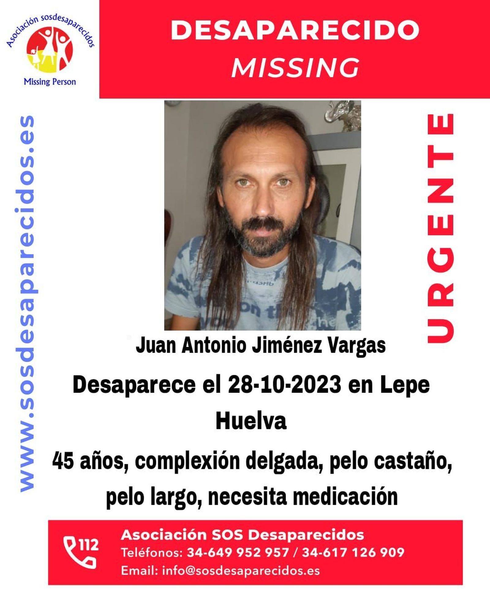 Cartel de SOS Desaparecidos
