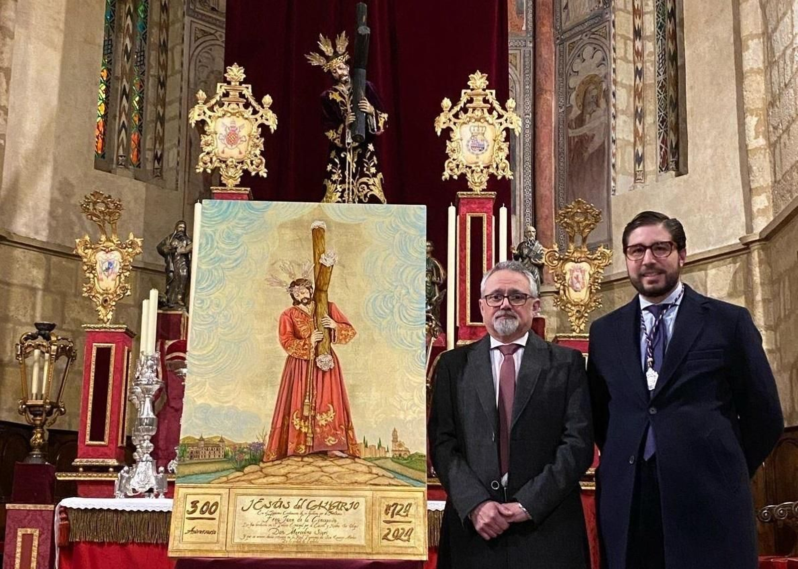 Un momento de la presentación del cartel conmemorativo.