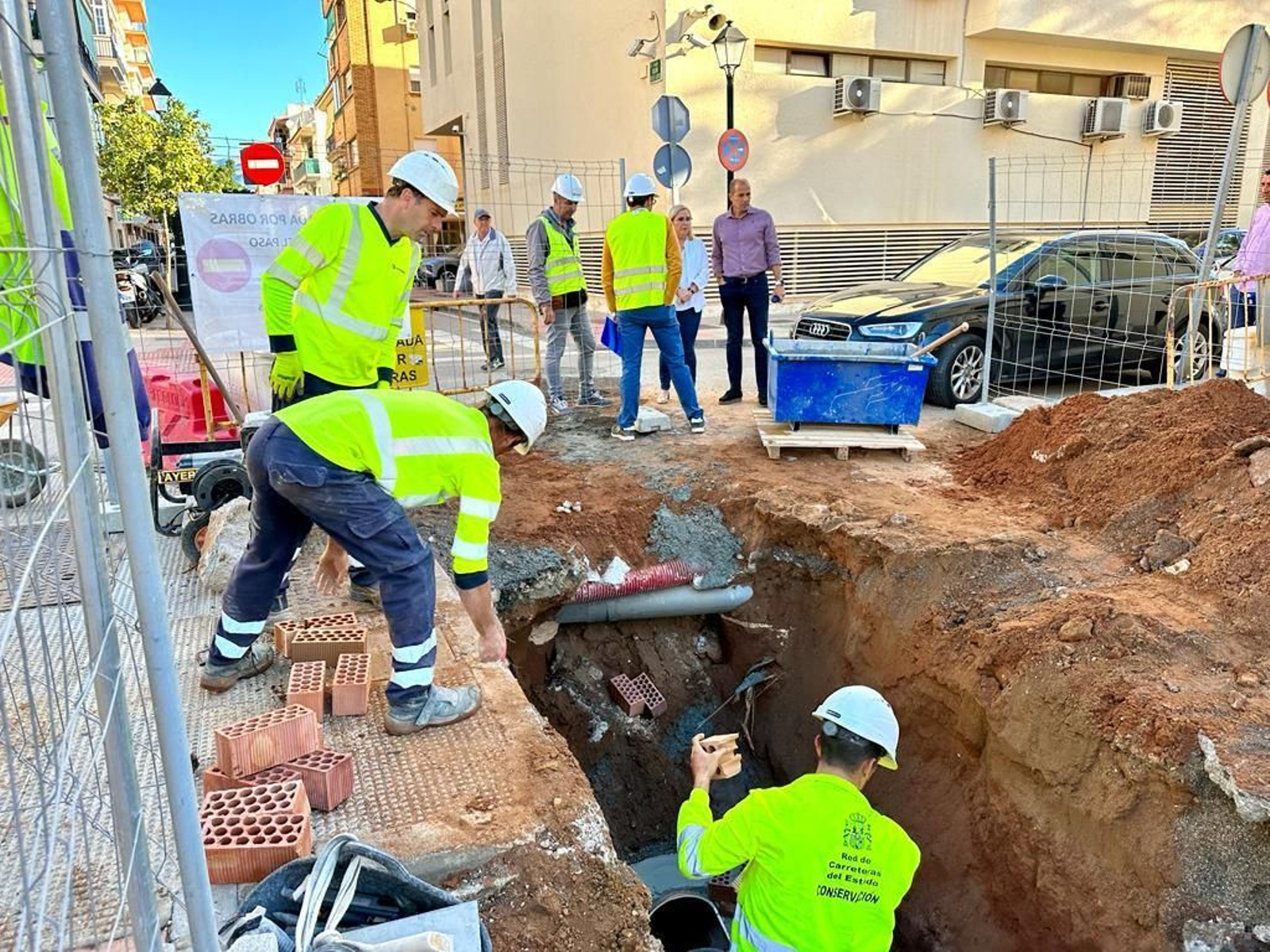 Las obras de la calle República Argentina se ejecutan desde el 18 de octubre.