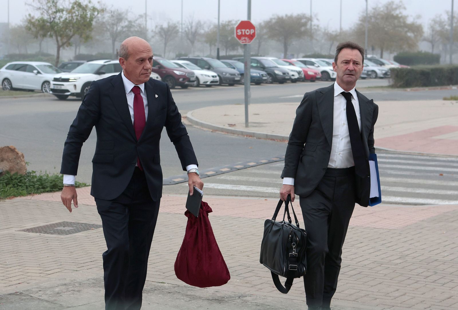 José María del Nido y Ricardo Astorga, antes de la última vista judicial, en la Ciudad de la Justicia.