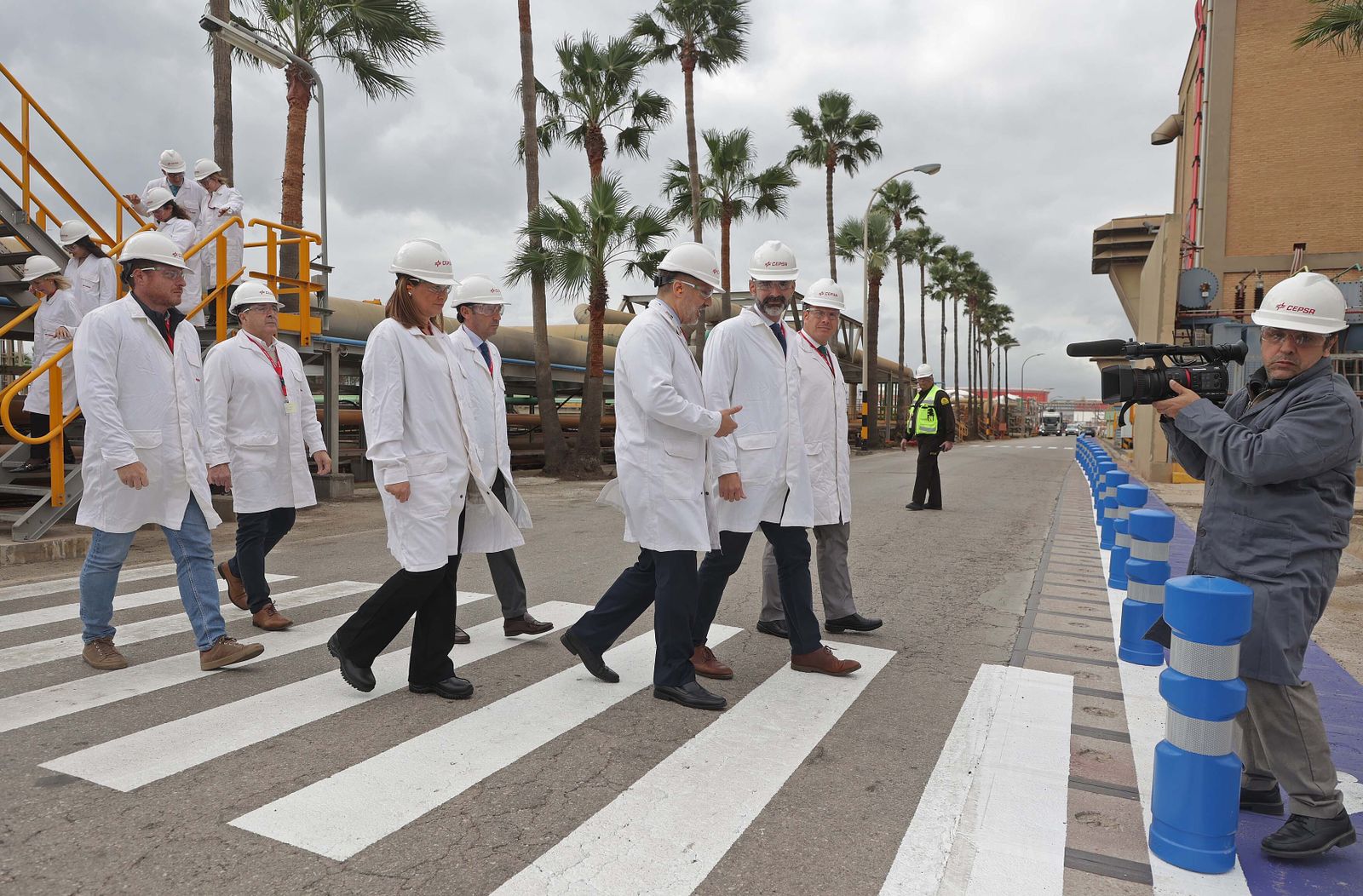 Imágenes de la inauguración de la nueva planta de reutilización de agua de Cepsa