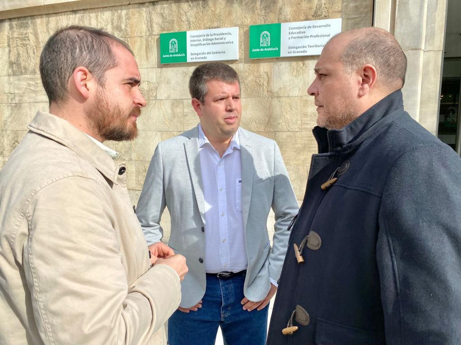 Los alcaldes de Monachil, Pampaneira y Salobreña, José Morales, Ángel Pérez y Javier Ortega