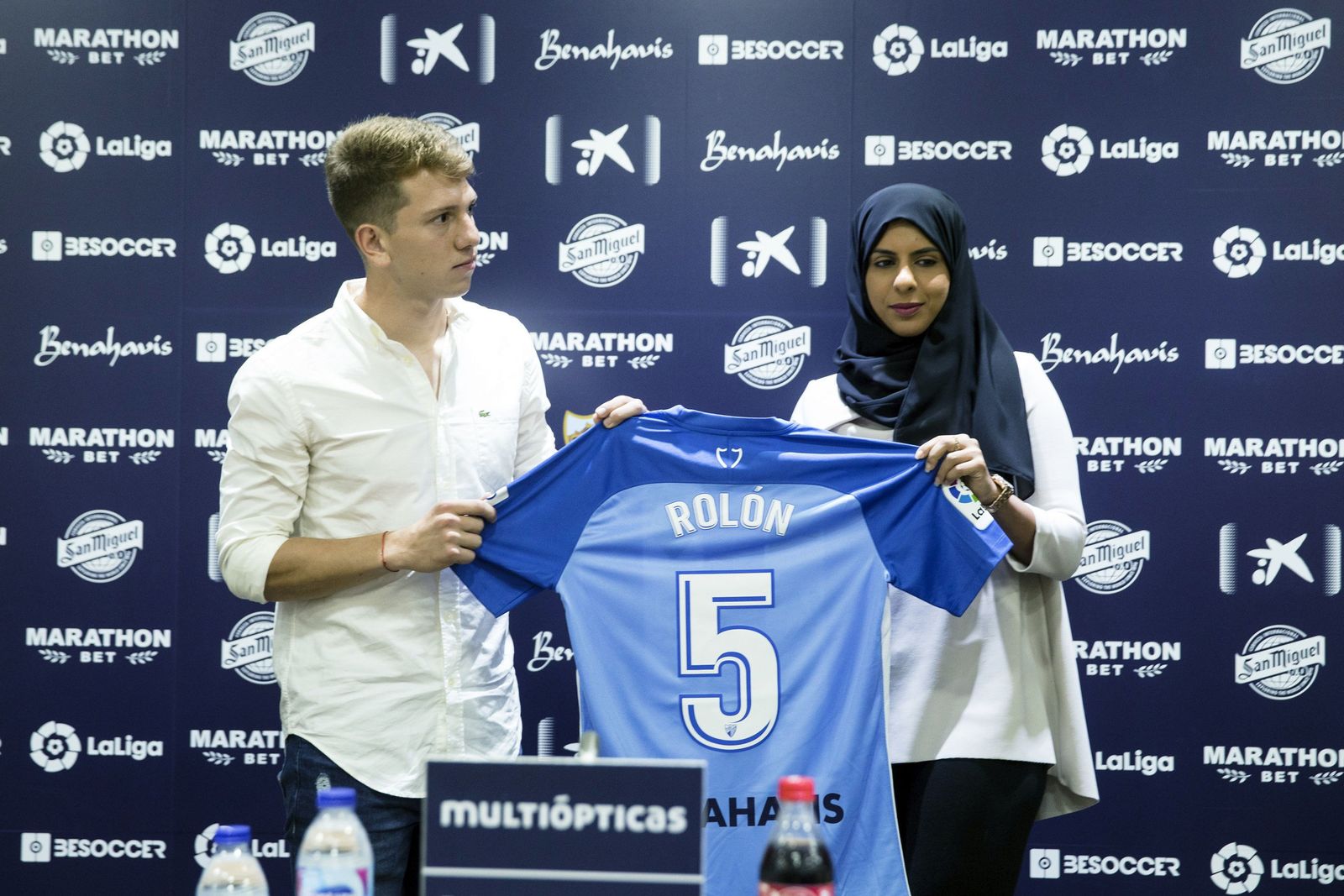 Hamyan Al-Thani, en la presentación de Rolón.