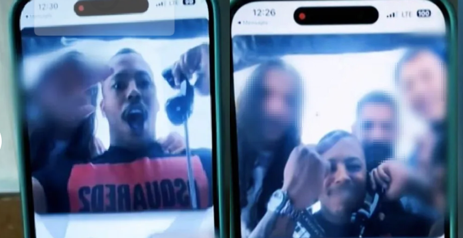 Varias de las imágenes correspondientes a la videollamada de El Melillero que se filtraron