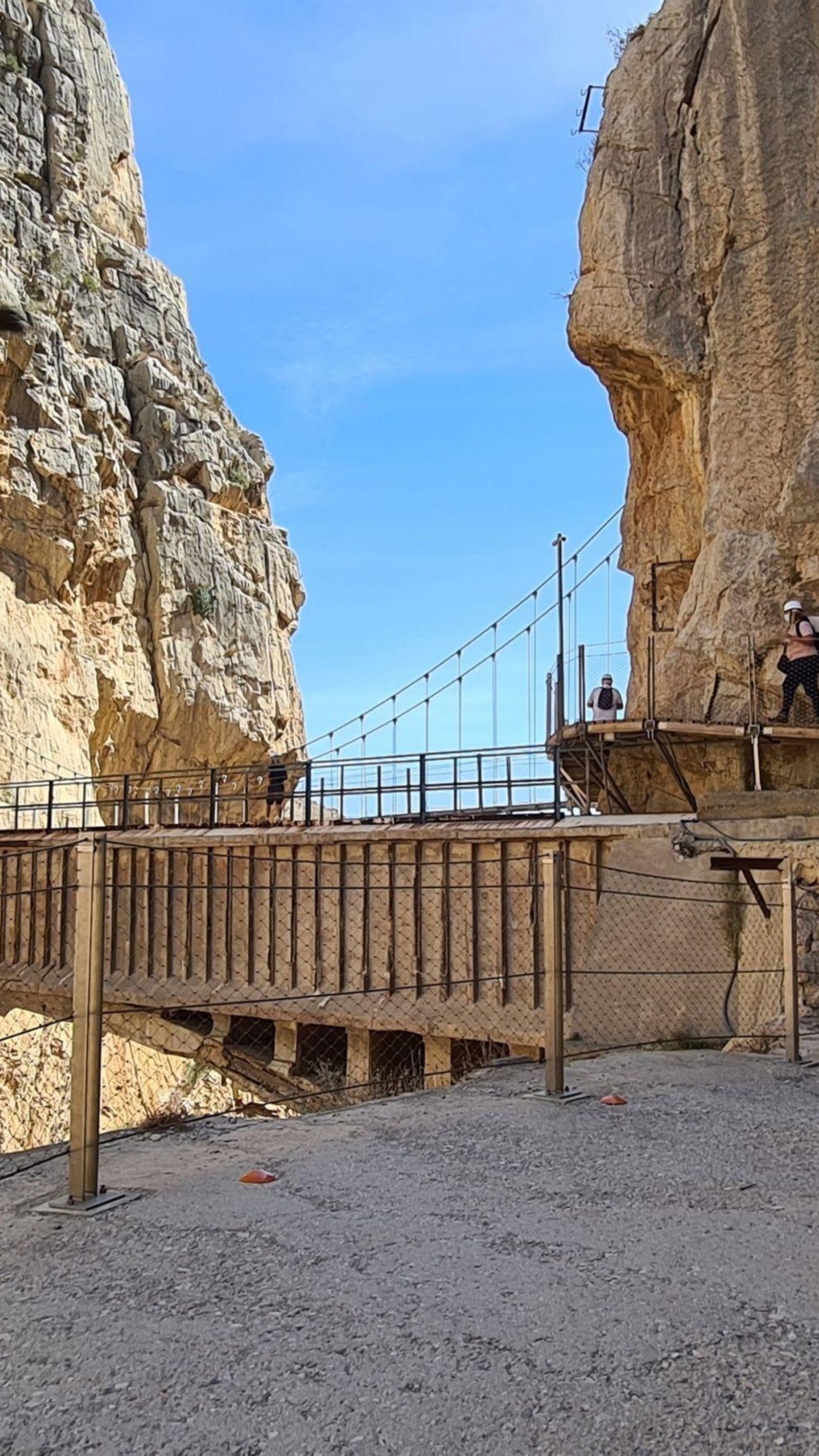 Uno de los tramos del Caminito del Rey.