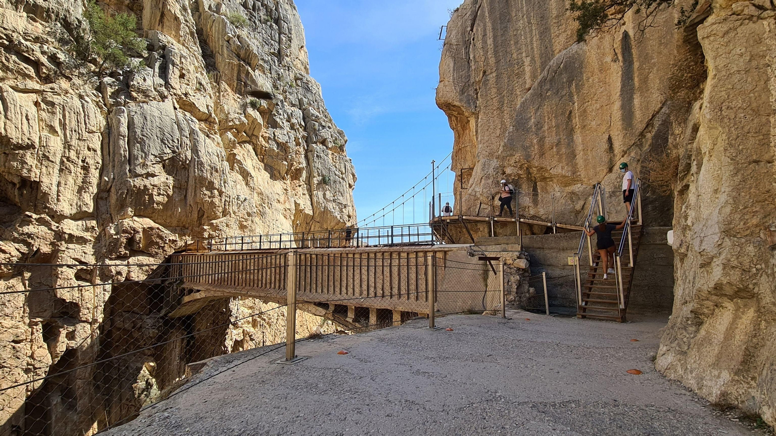 Uno de los tramos del Caminito del Rey.