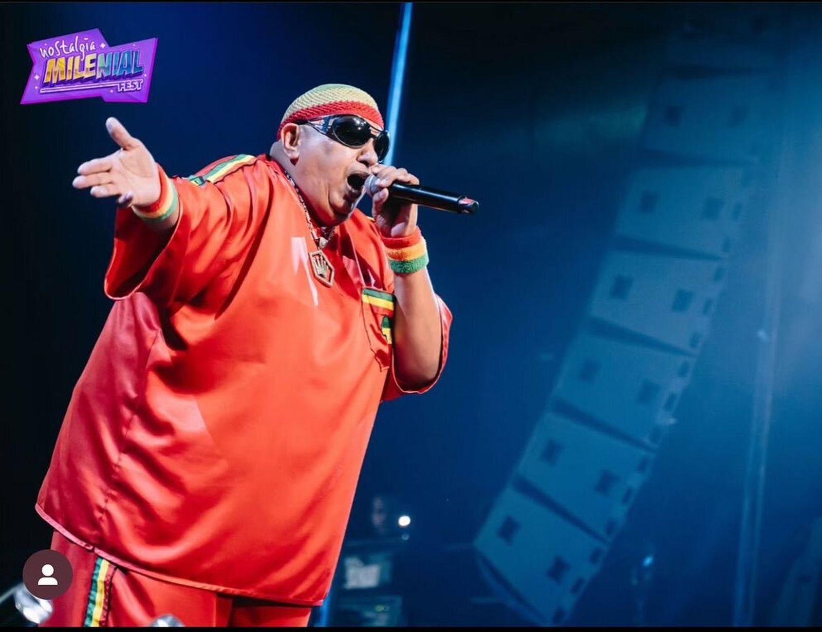 Actuación de King África en el festival de Nostalgia Milenial en Madrid.