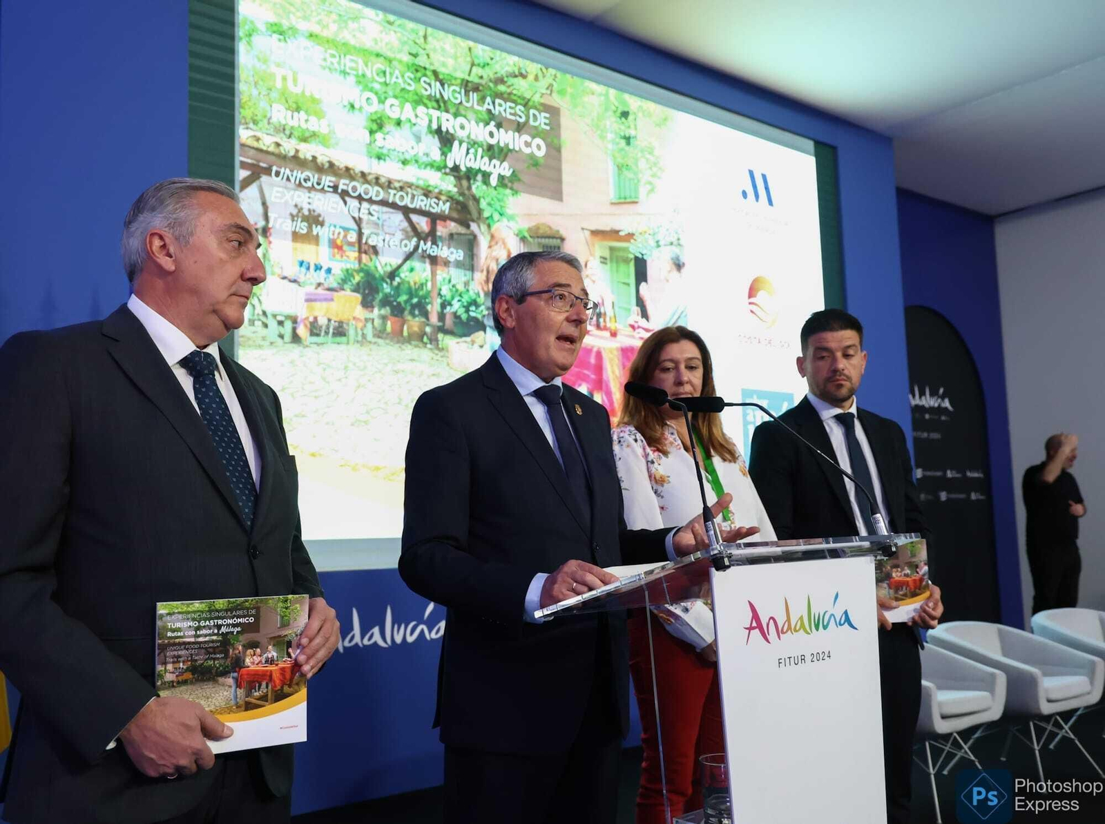 Presentación de las cifras de turismo nacional en la Costa del Sol y de la guía gastronómica este miércoles en Fitur.