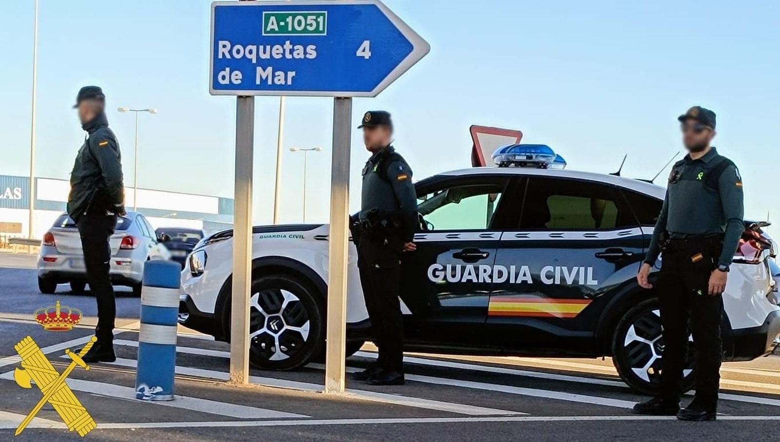 Dispositivo establecido por la Guardia Civil.