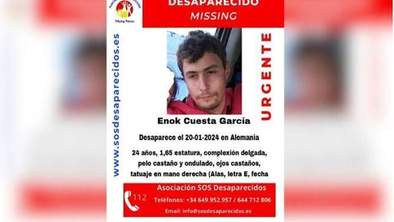 Imagen de uno de los desaparecidos