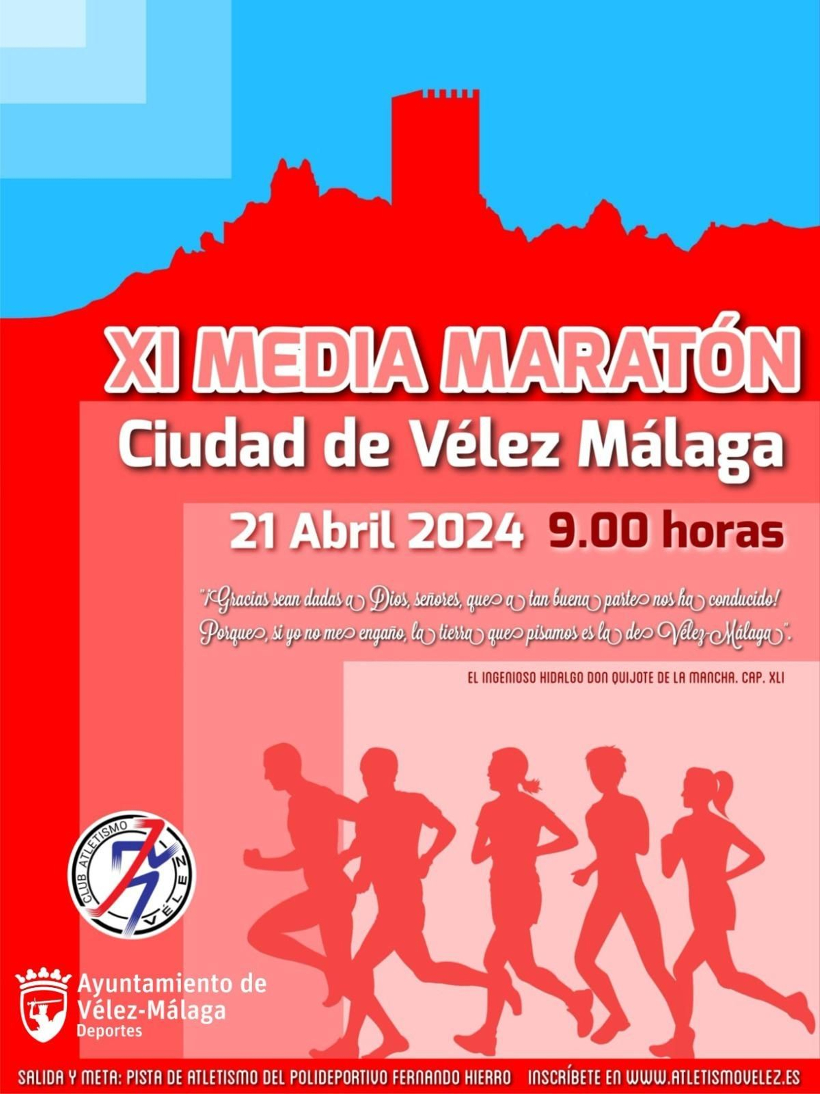 Cartel de la XI Media Maratón Ciudad de Vélez-Málaga