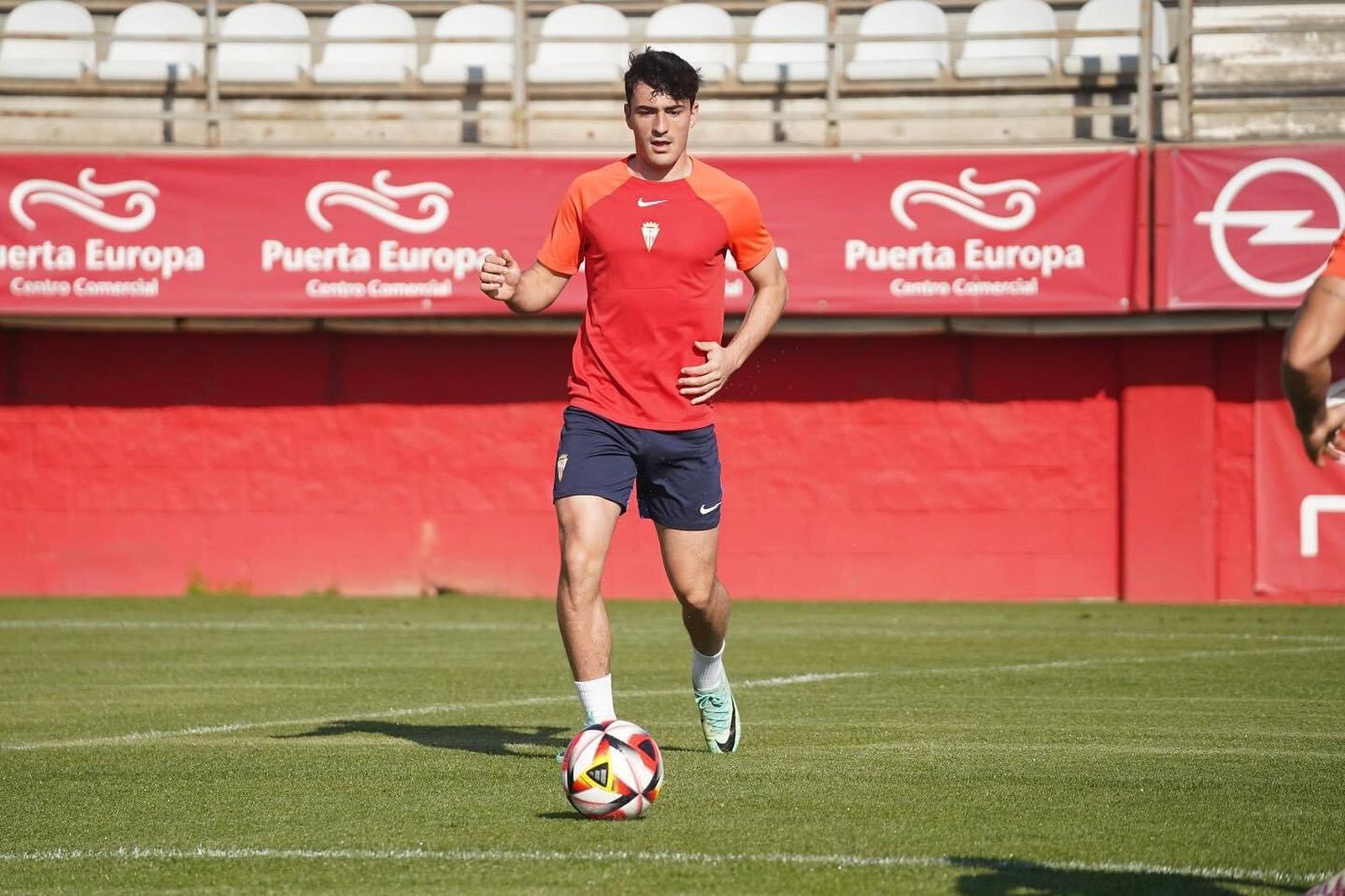 López-Pinto, este sábado en el entrenamiento del Algeciras.