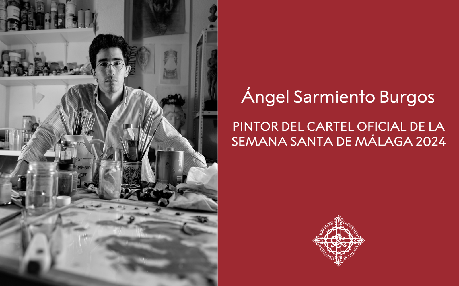 Ángel Sarmiento, pintor del cartel oficial de la Semana Santa
