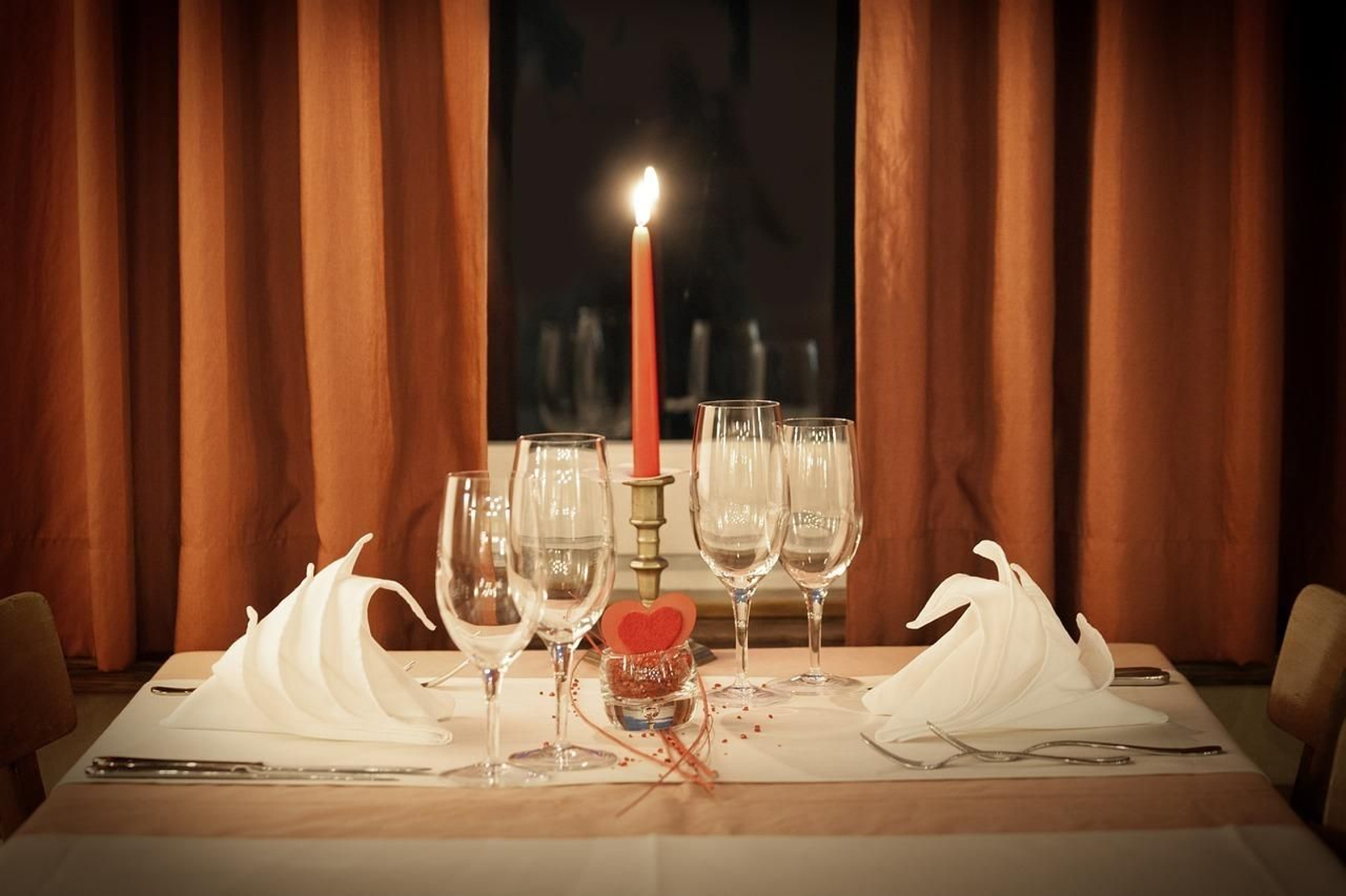 Una cena romántica.
