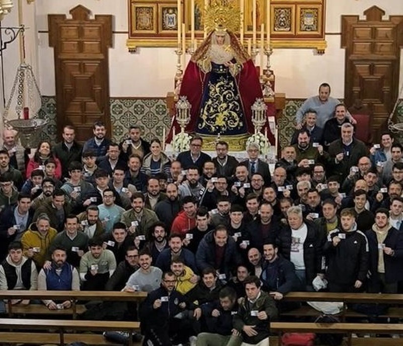 Encuento en San José con los costaleros de la Estrella.