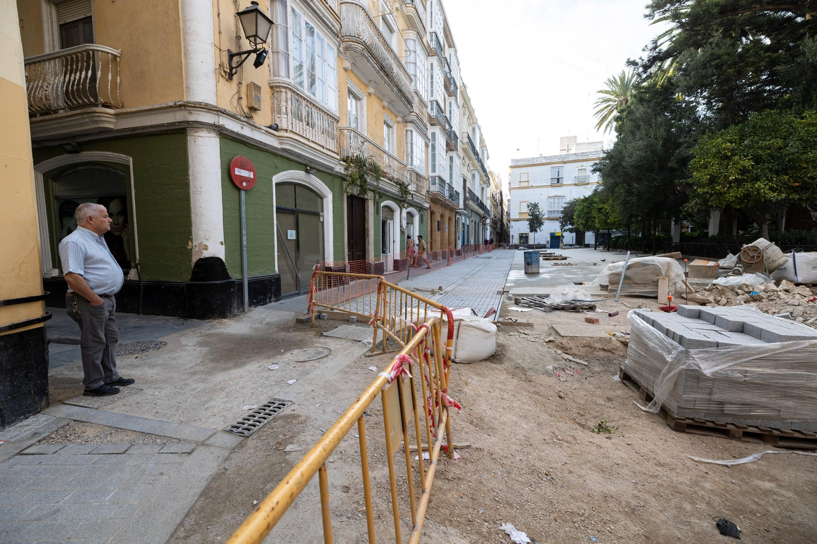 Estado actual de las obras en la plaza de Candelaria.
