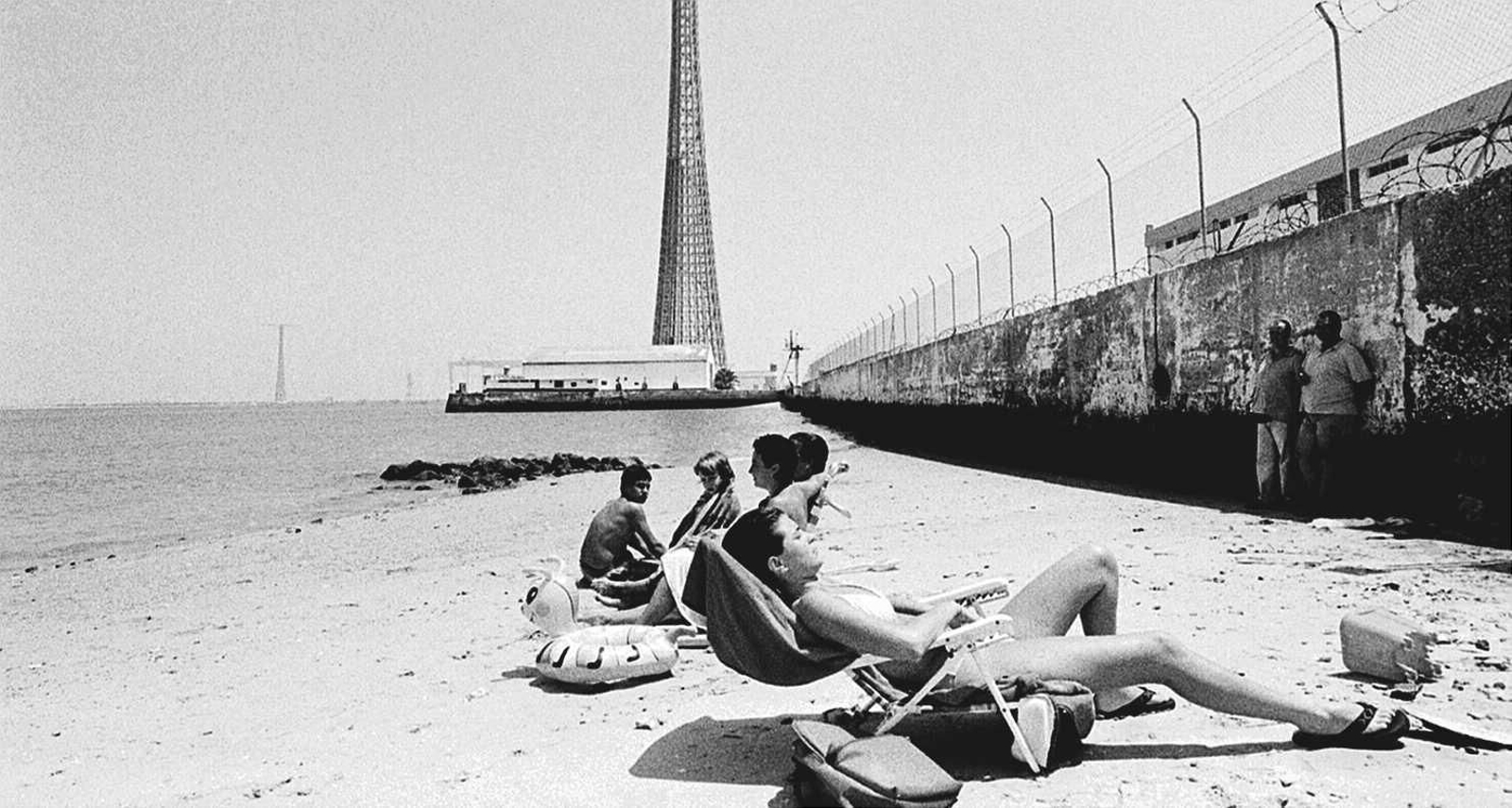 La antigua playa de Puntales, en una imagen de 1997