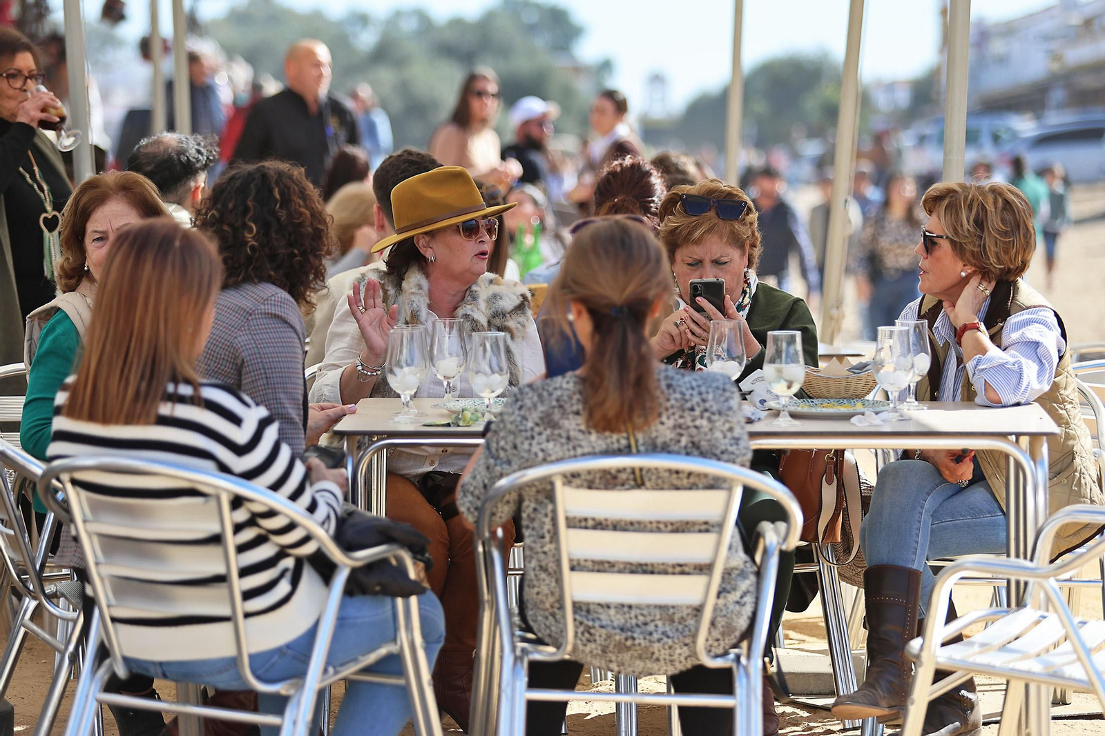 Imágenes del ambiente en la aldea del Rocío en la Candelaria 2024