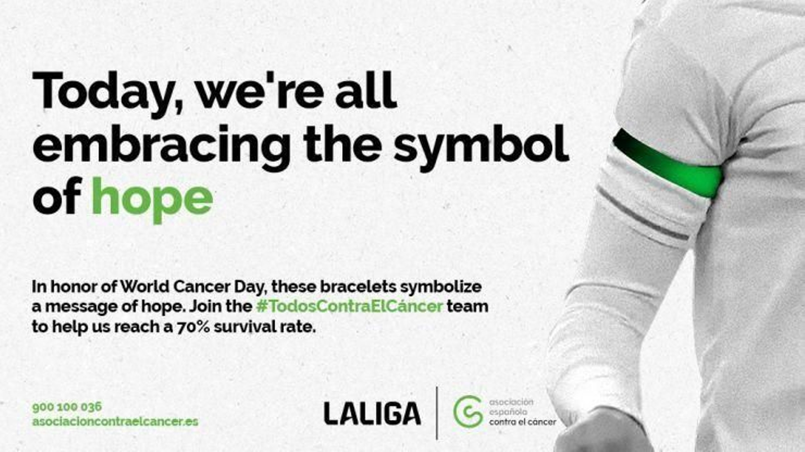 Cartel de la campaña de LaLiga y la Asociación Española Contra el Cáncer.