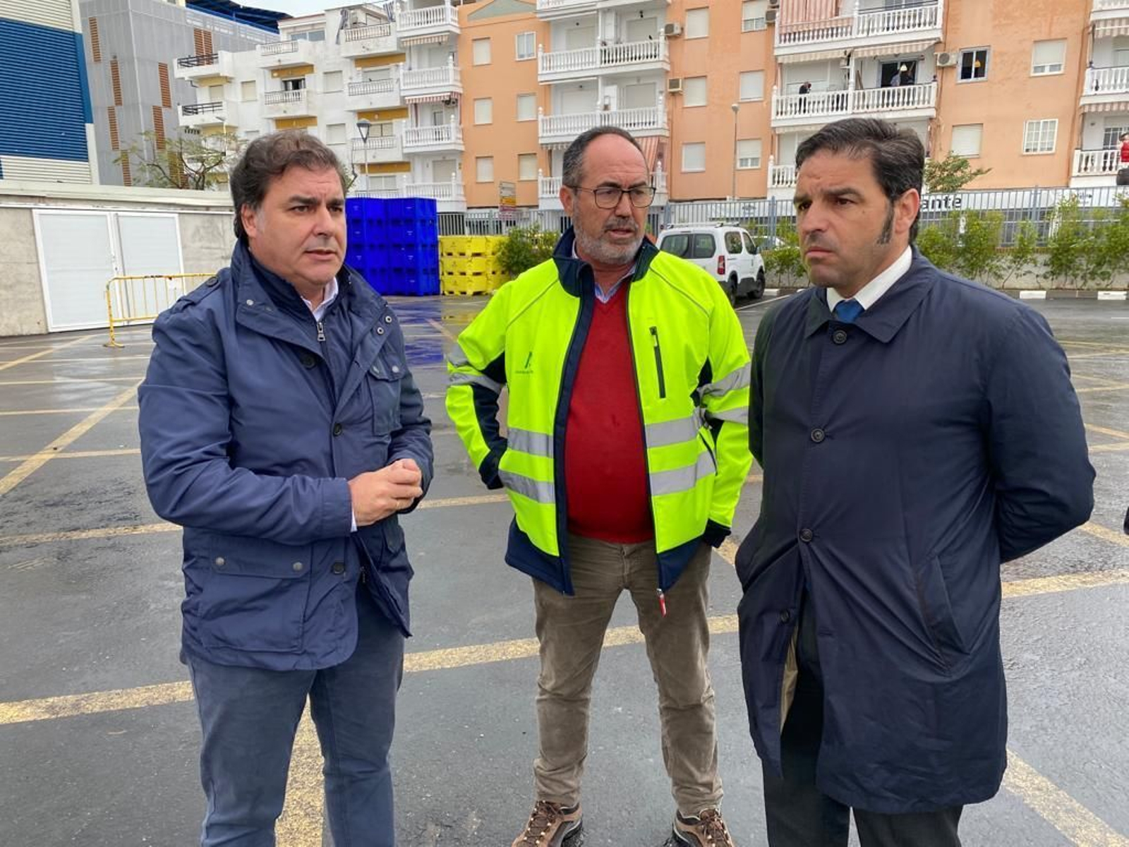 El alcalde de Punta Umbría evalúa los daños