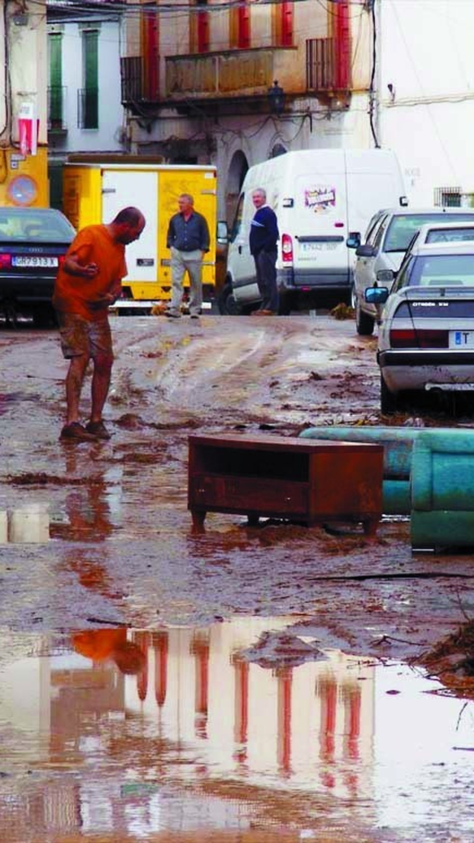 Imagen del día después de la lluvia torrencial en la Costa.