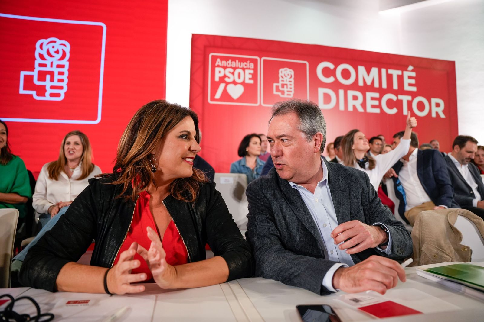 Juan Espadas y Ángeles Férriz, hasta ahora vicesecretaria general del PSOE de Andalucía.