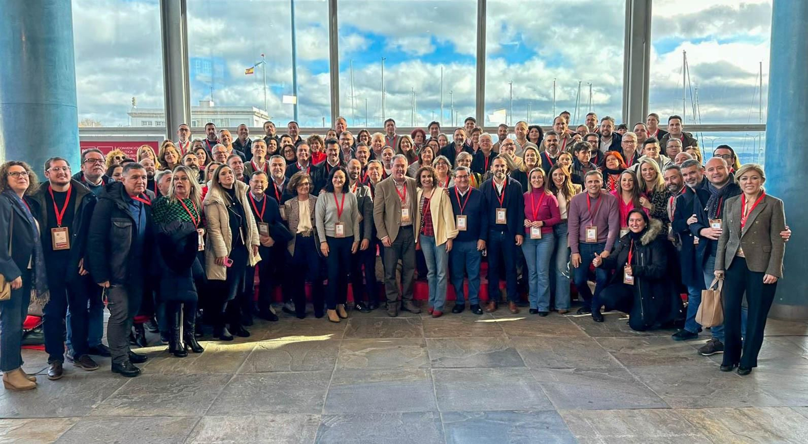 Delegación del PSOE-A en la convención de La Coruña.
