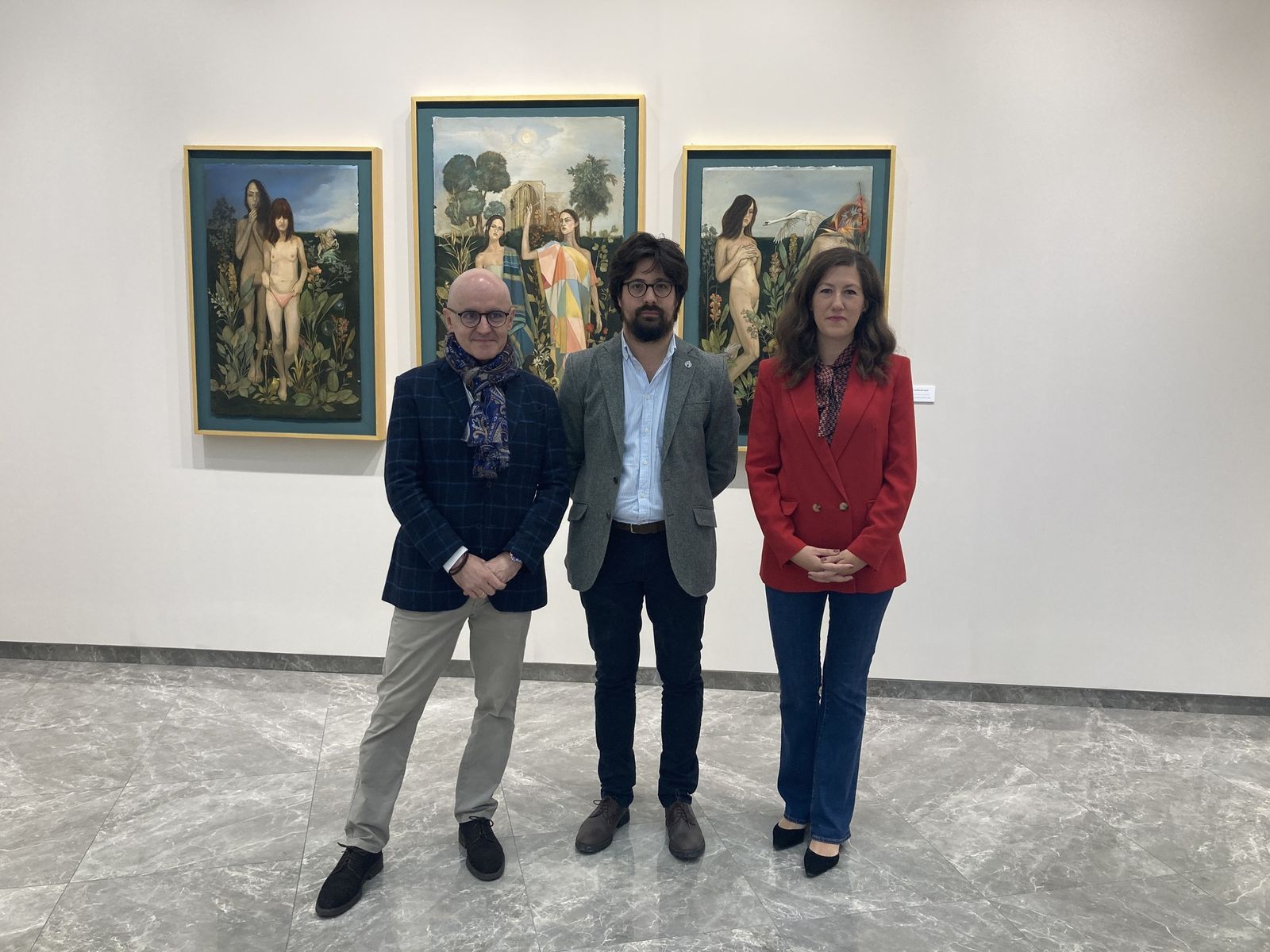 Inauguración de la exposición de Jesús Zurita en el centro cultural de Caja Rural del Sur en Córdoba.