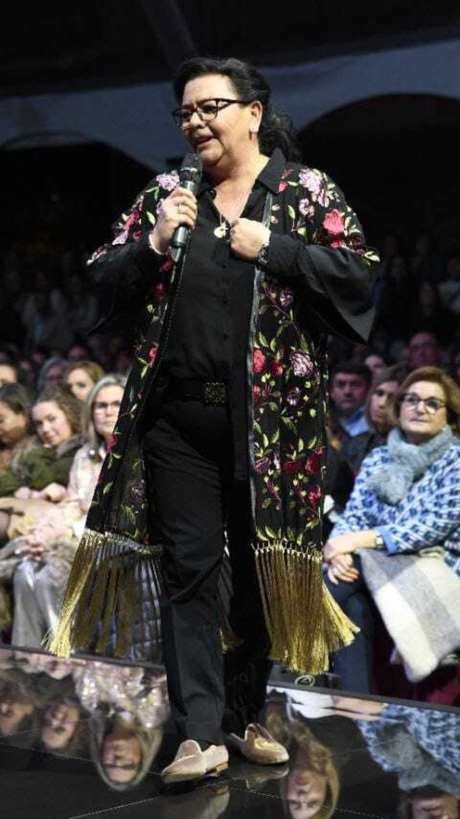 María del Monte, en el escenario.