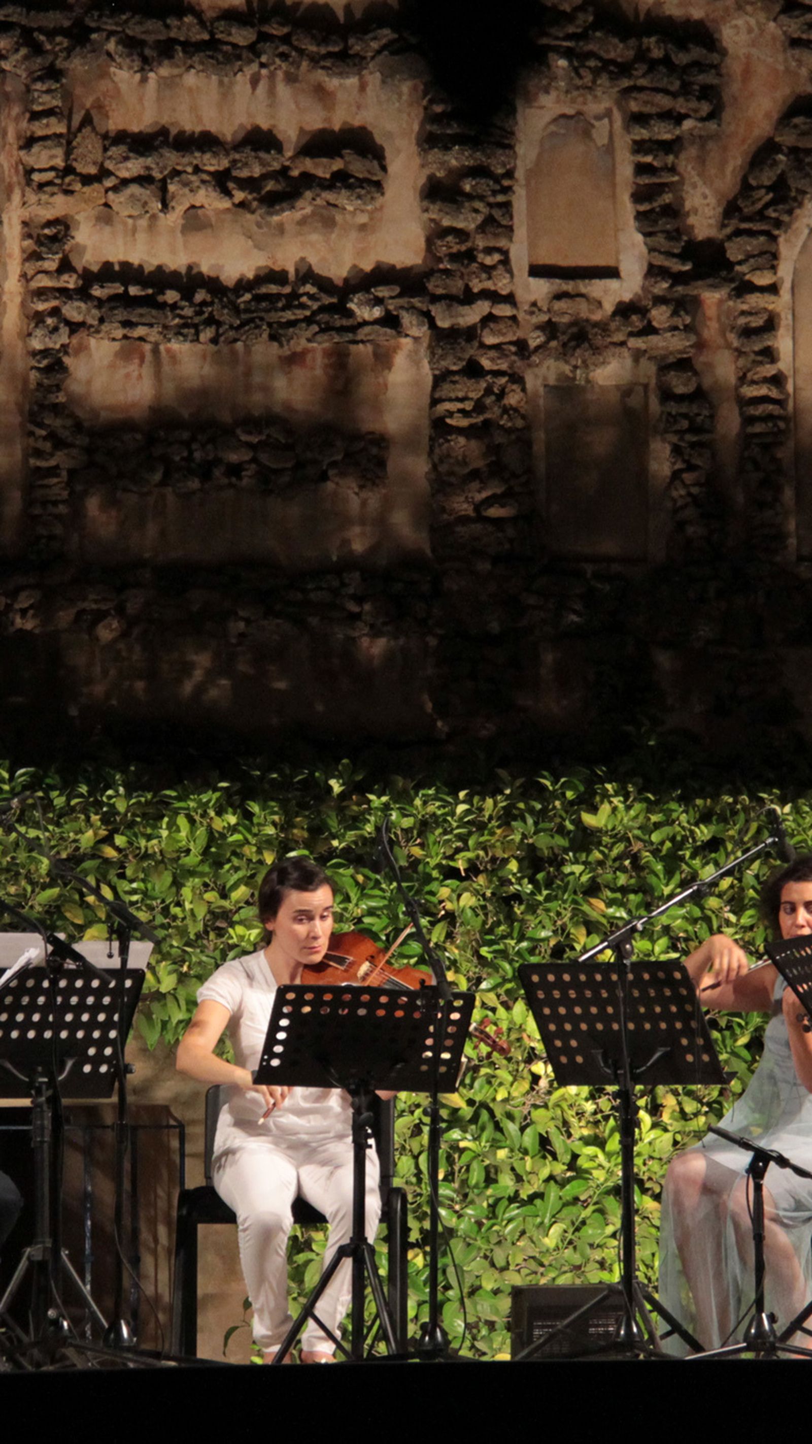 Rafael Ruibérriz y el Cuarteto Francisco de Goya en un concierto en Las Noches del Alcázar de 2018