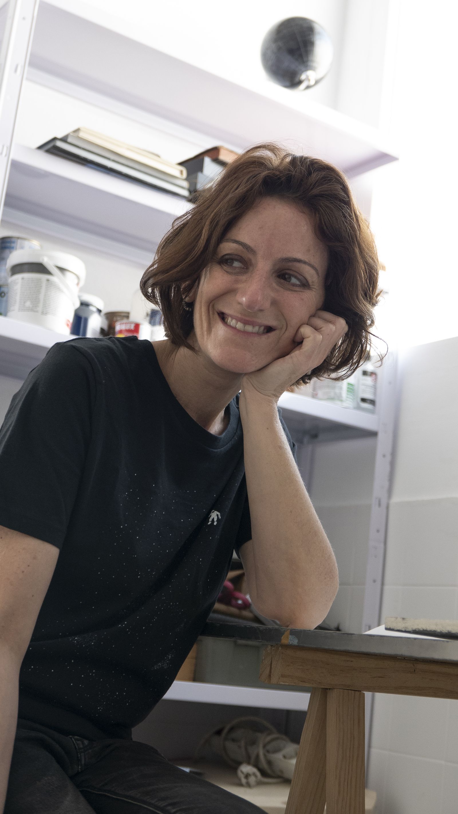 Fátima Conesa en su estudio.