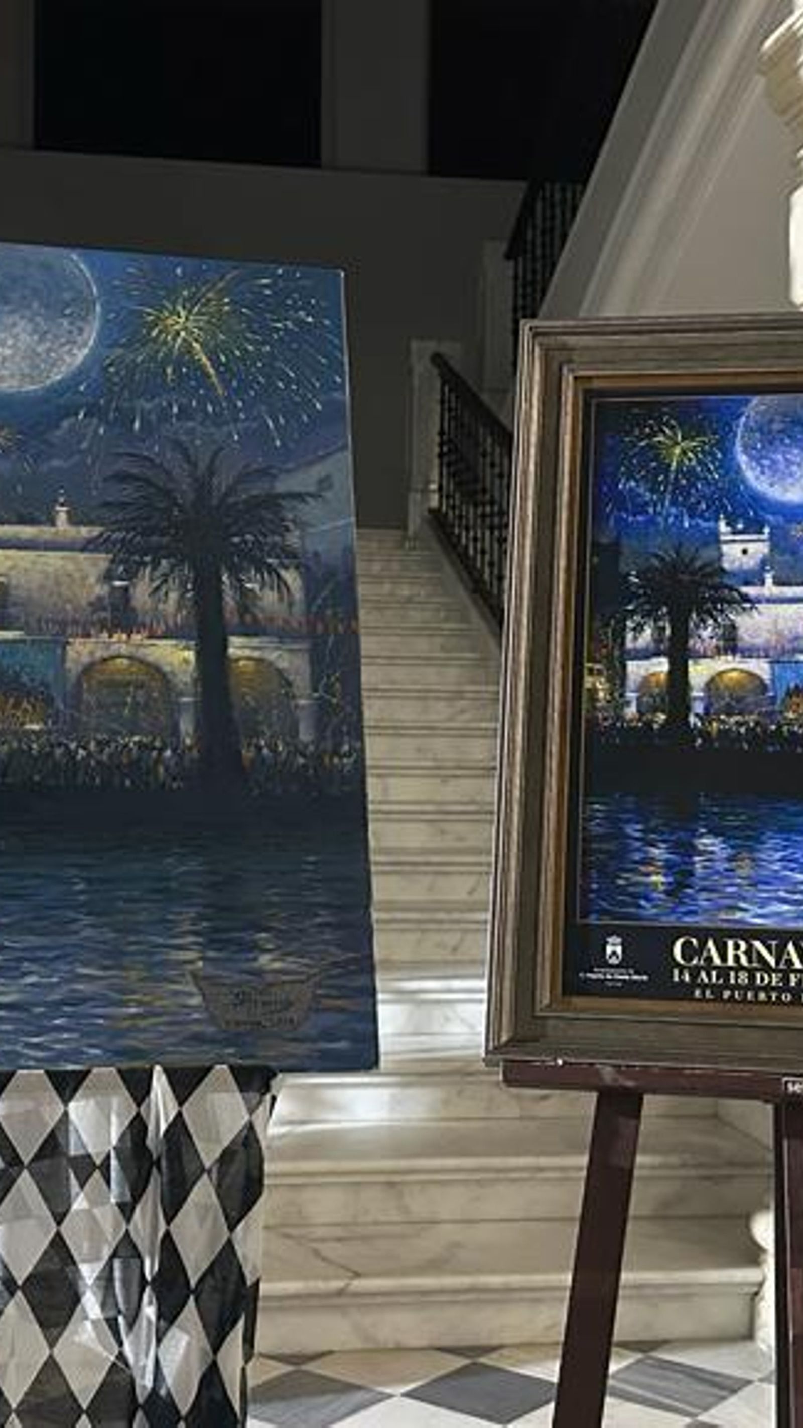 El cartel evoca el Carnaval de El Puerto en los años 80, uno de sus momentos de máximo esplendor.