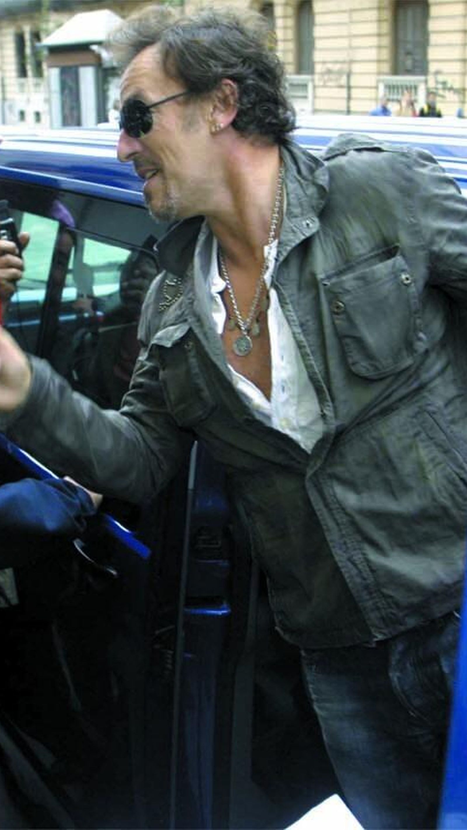 Bruce Springsteen, a su llegada a Granada