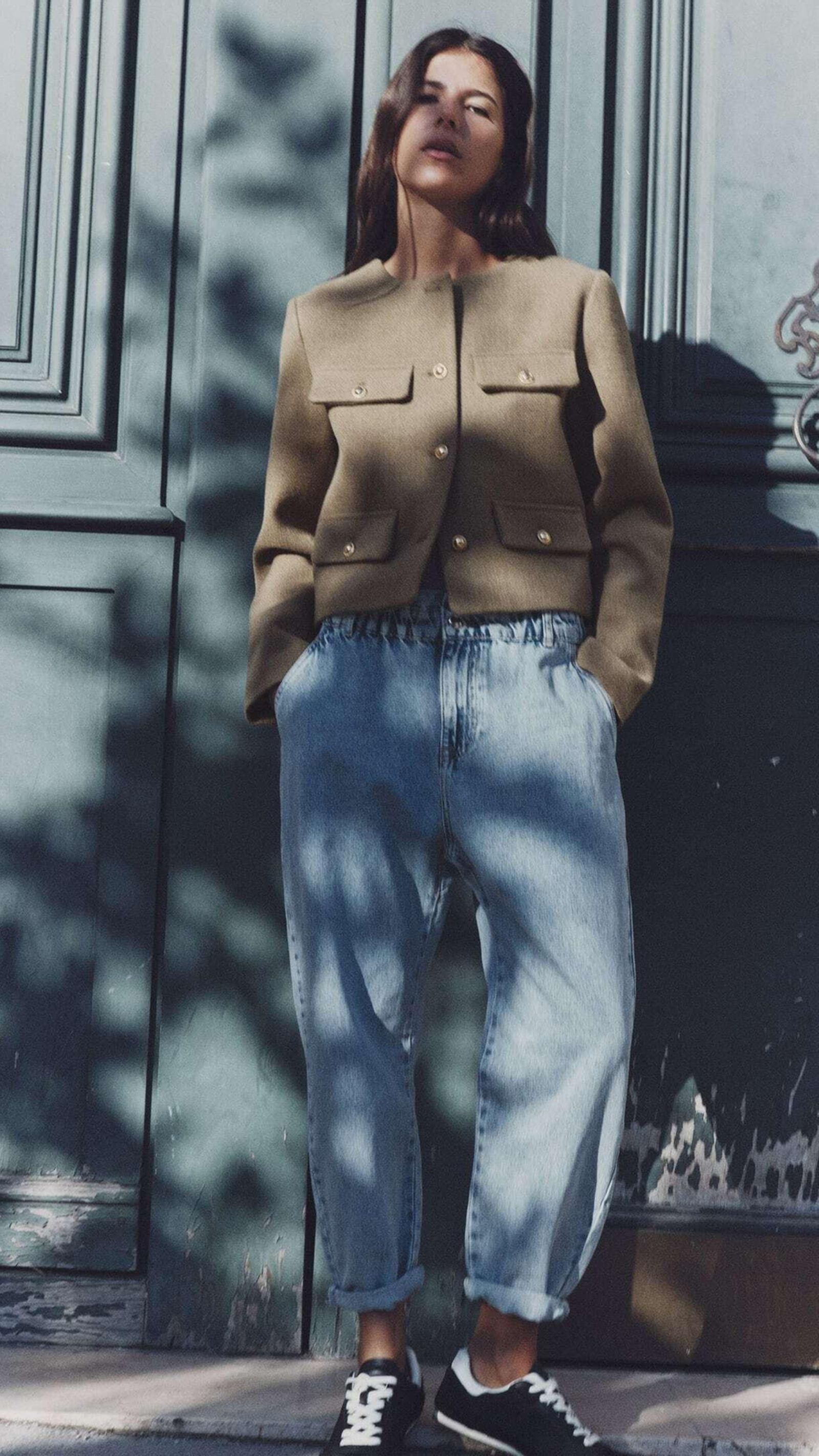 Vaqueros papper bag de Zara.