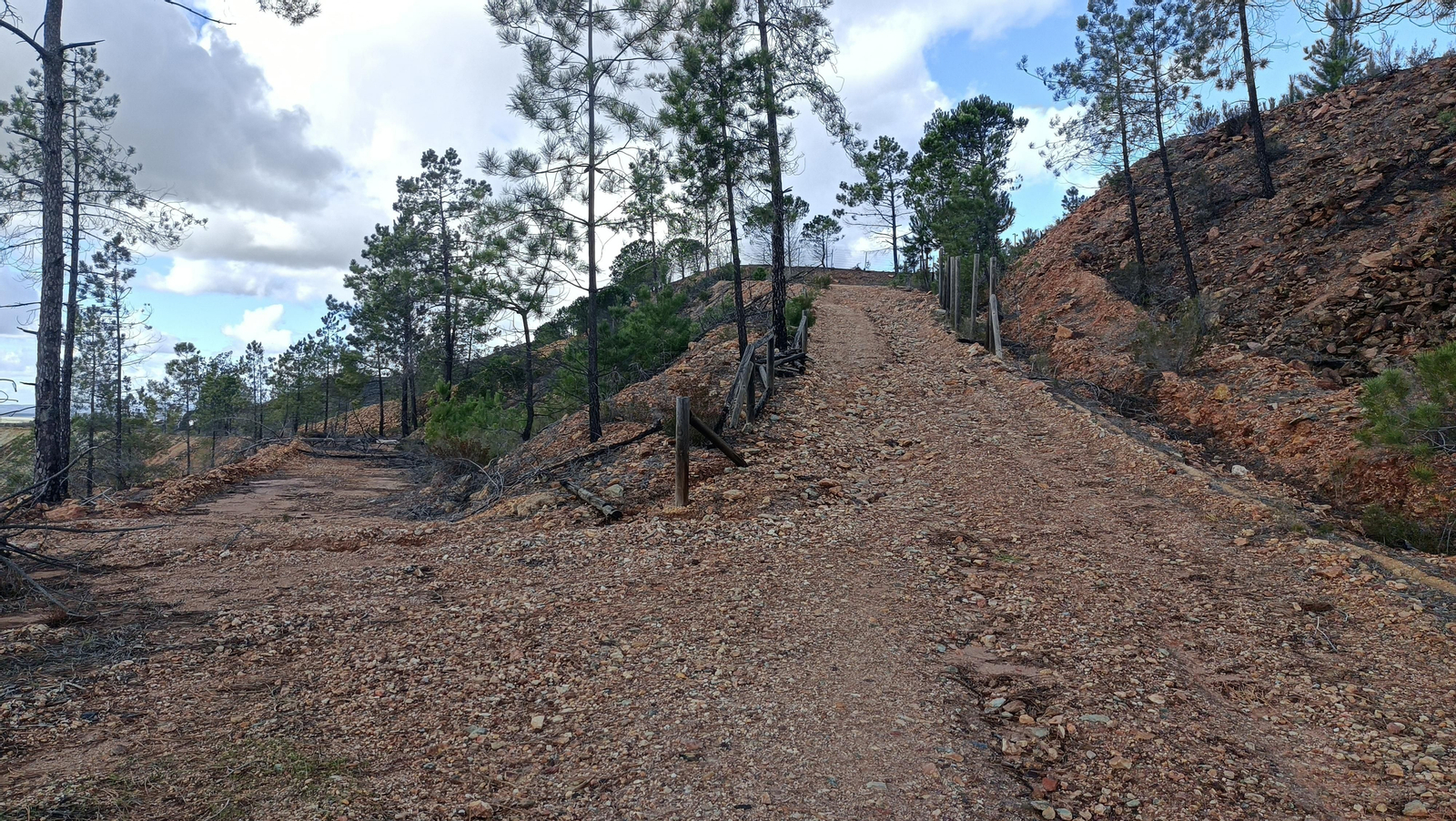 Encadenamos varios zigzagueos para amortiguar las subidas.