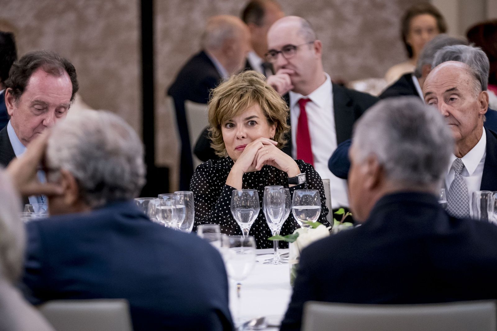 Soraya Sáenz de Santamaría, en el homenaje del pasado septiembre al ex presidente del Senado Juan José Laborda