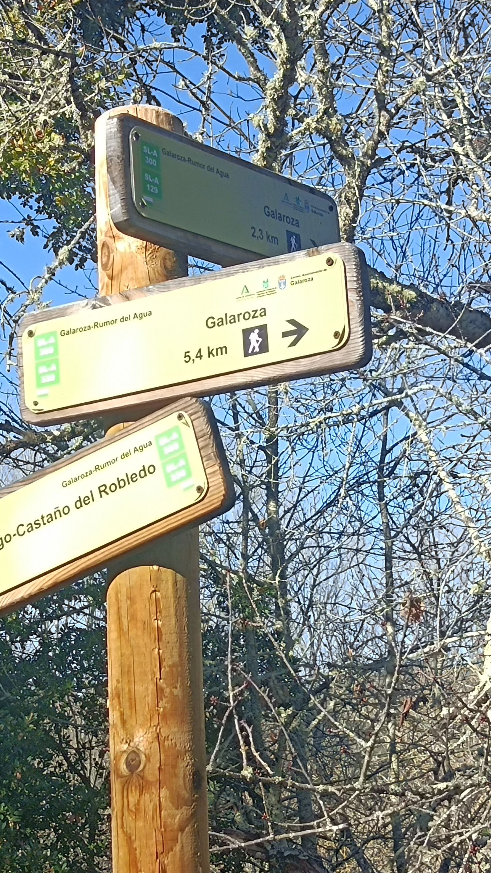 En los cruces se nos muestran los distintos itinerarios.