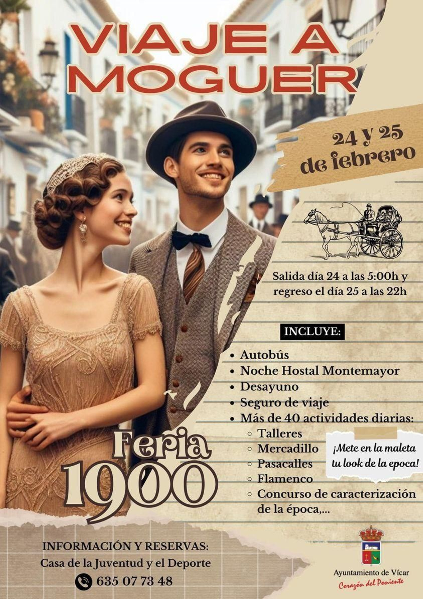 La Feria de época Moguer 1900,  próximo destino del programa municipal de  salidas