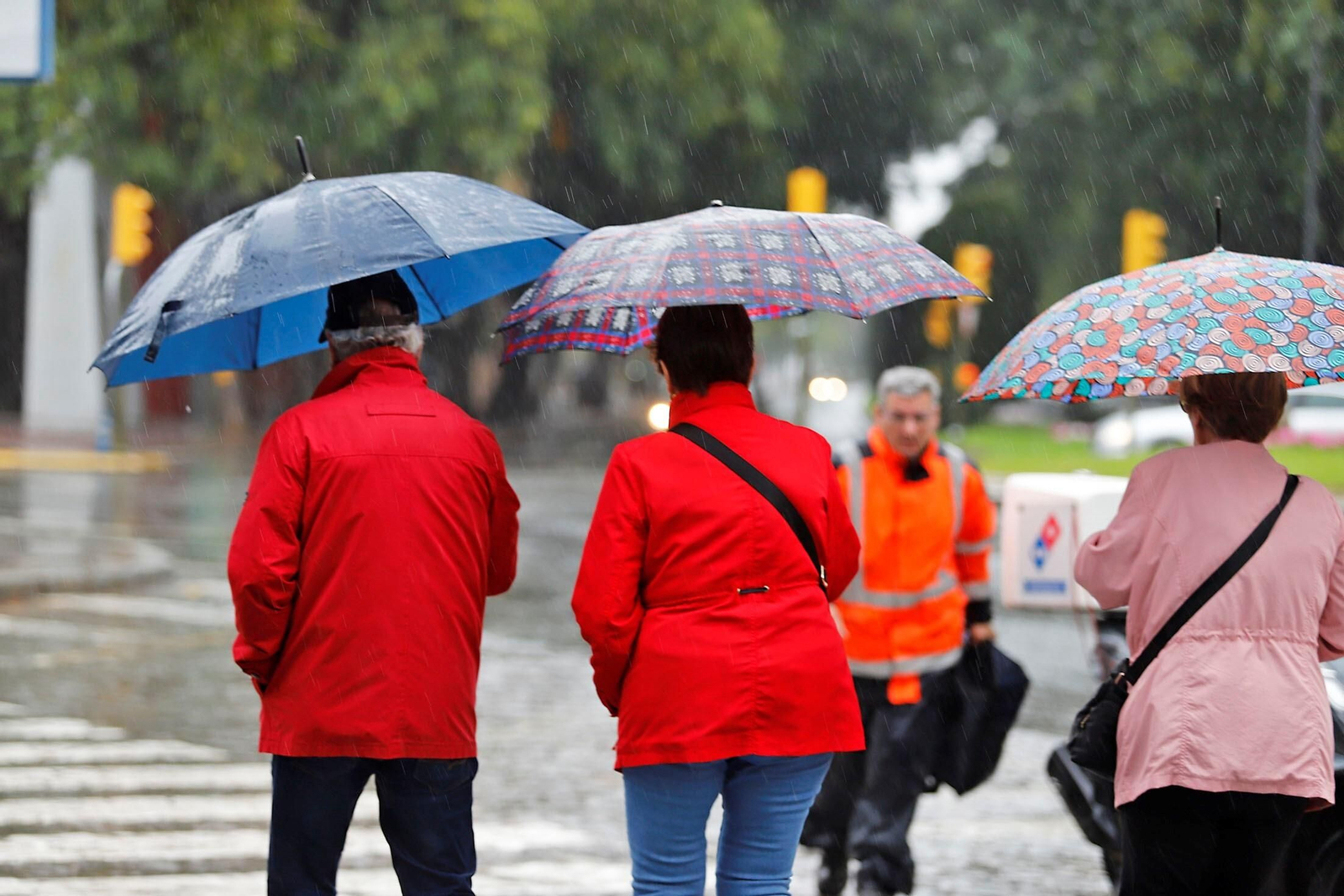Día de lluvia en Huelva.