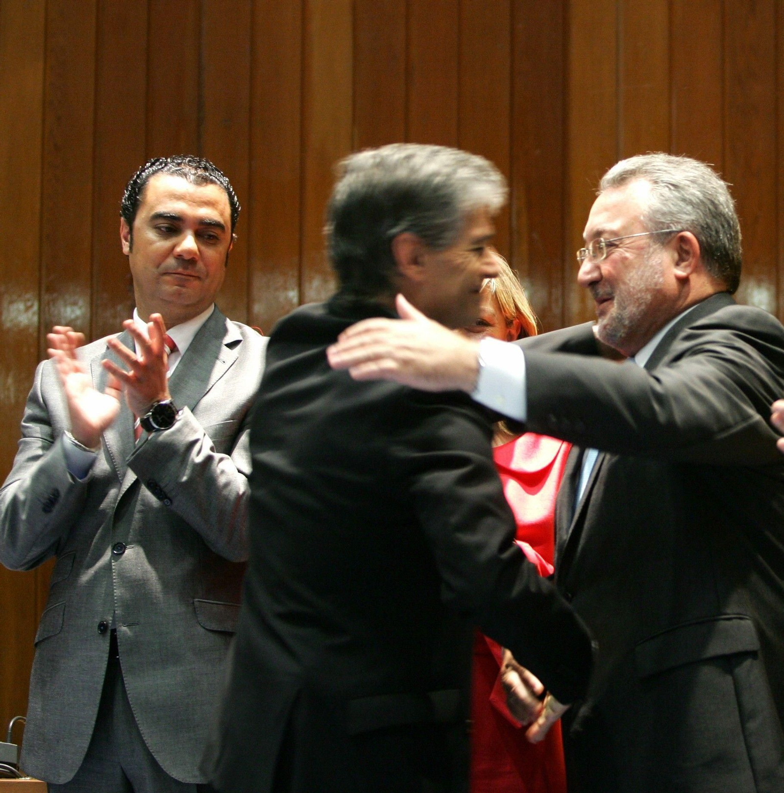 Juan Carlos Martínez, a la izquierda, en un acto del ministerio de Sanidad con Bernat Soria.