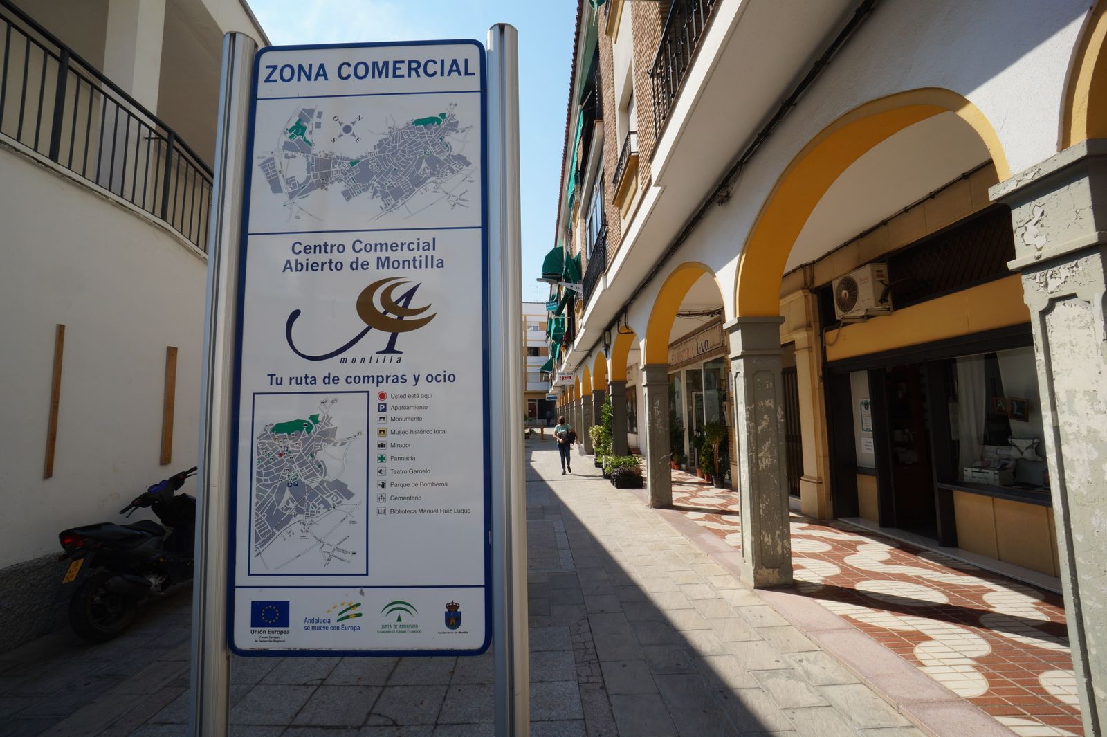 Plano de la zona comercial de Montilla.