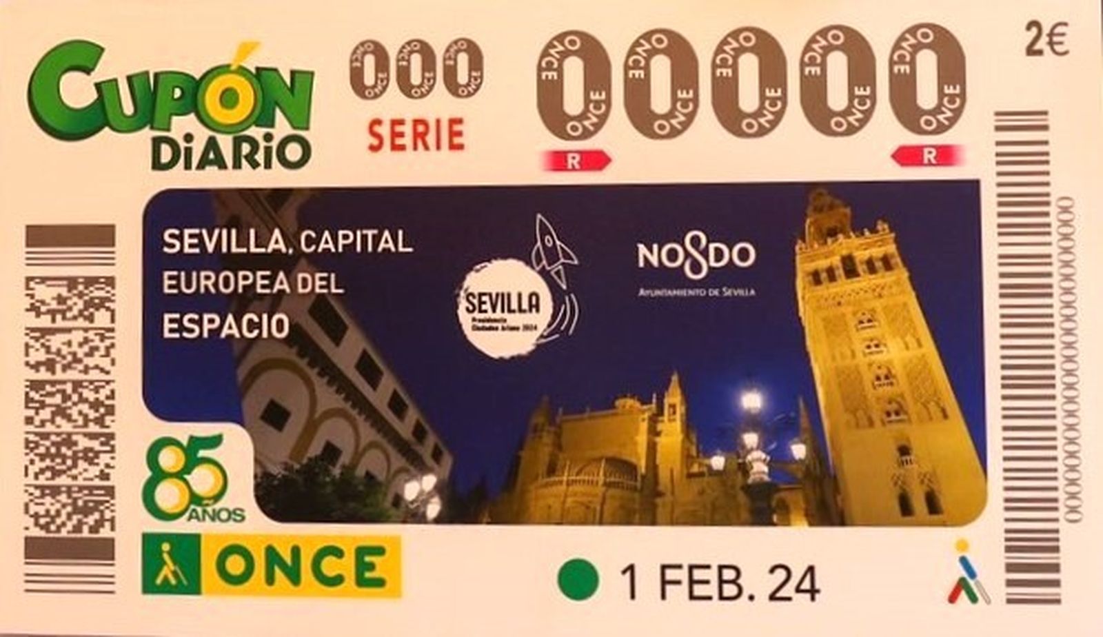 Cupón de la ONCE del 1 de febrero